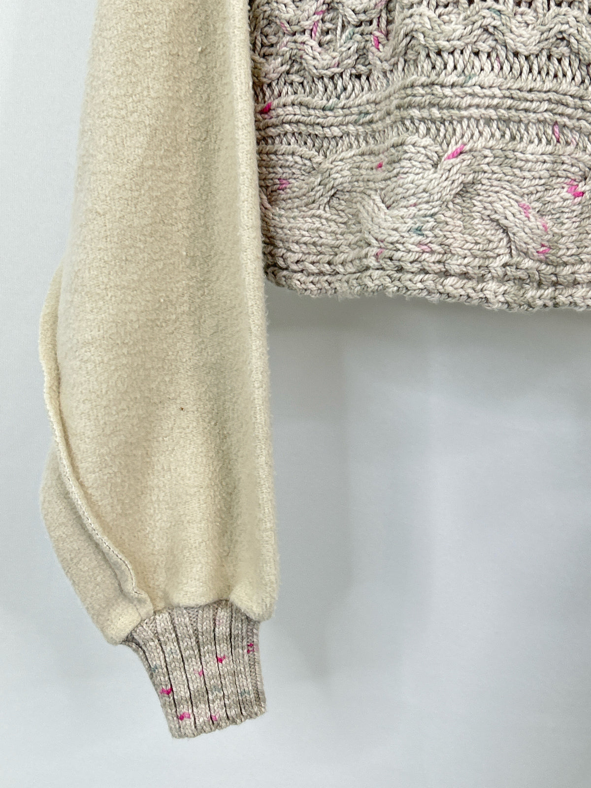 FREE PEOPLE Size XS GREY & PINK Women Sweater