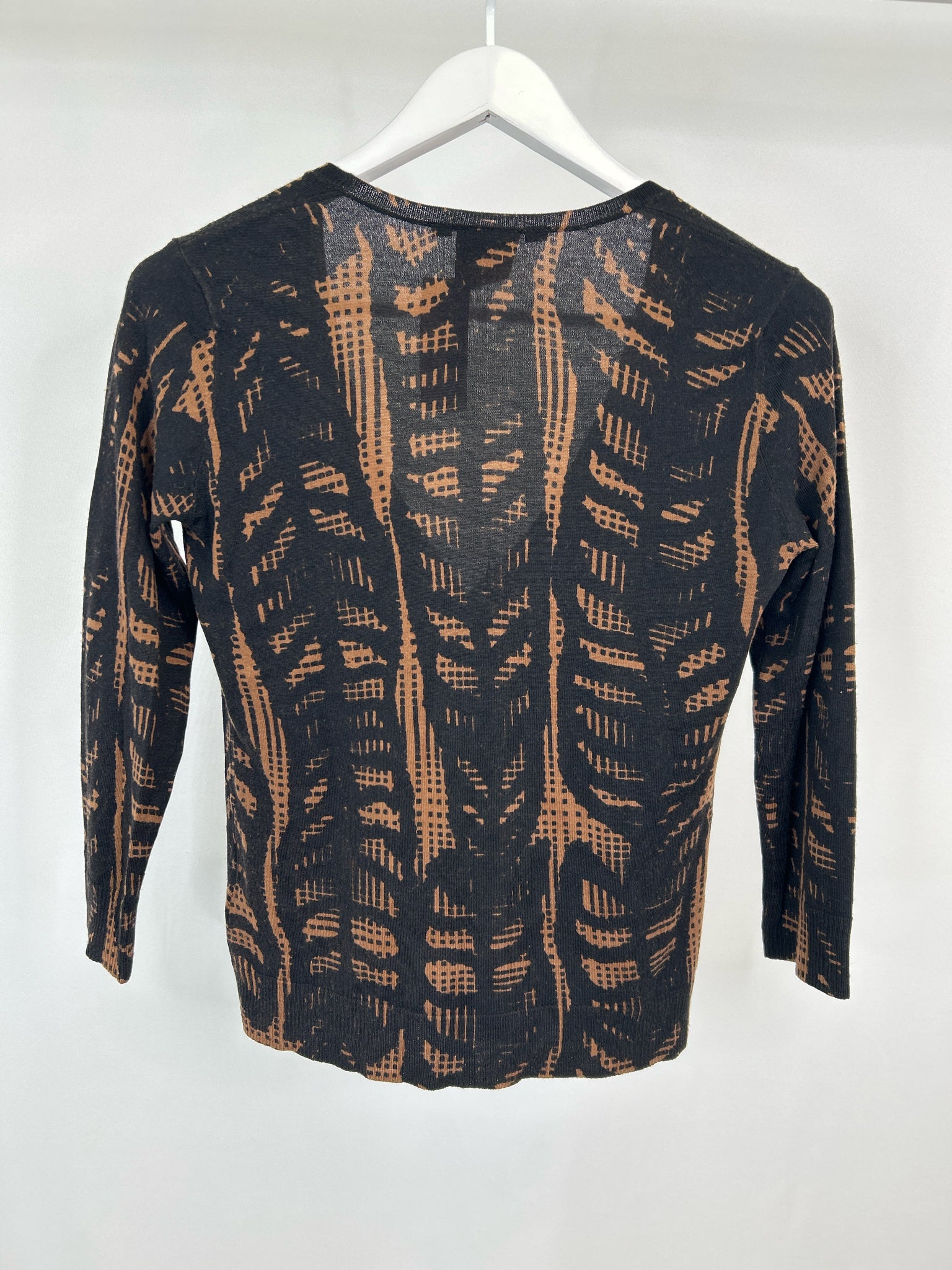 TORY BURCH Size S Black & Brown Women Cardigan