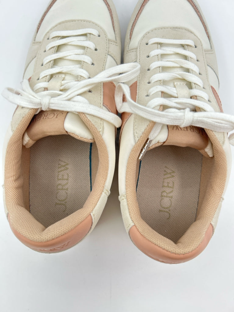 J CREW Women Size 8 Ivory and pink Sneakers