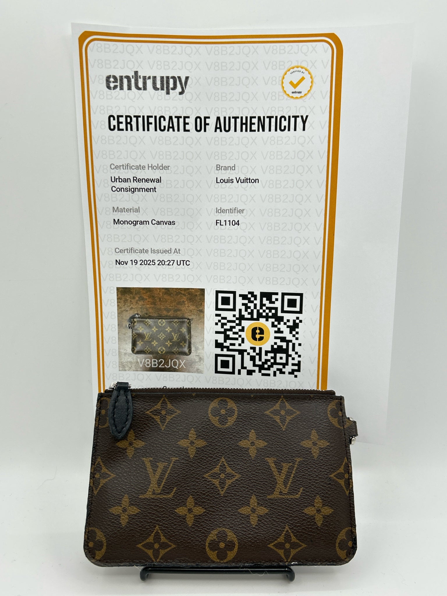 LOUIS VUITTON Brown Monogram Women Pouch Purse