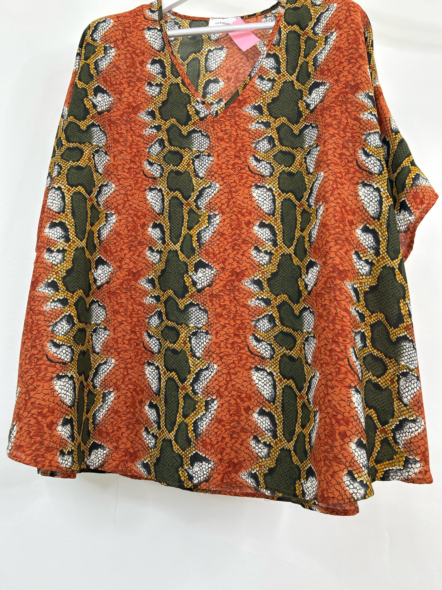 ADRIENNE Size L Burnt Orange Women Top