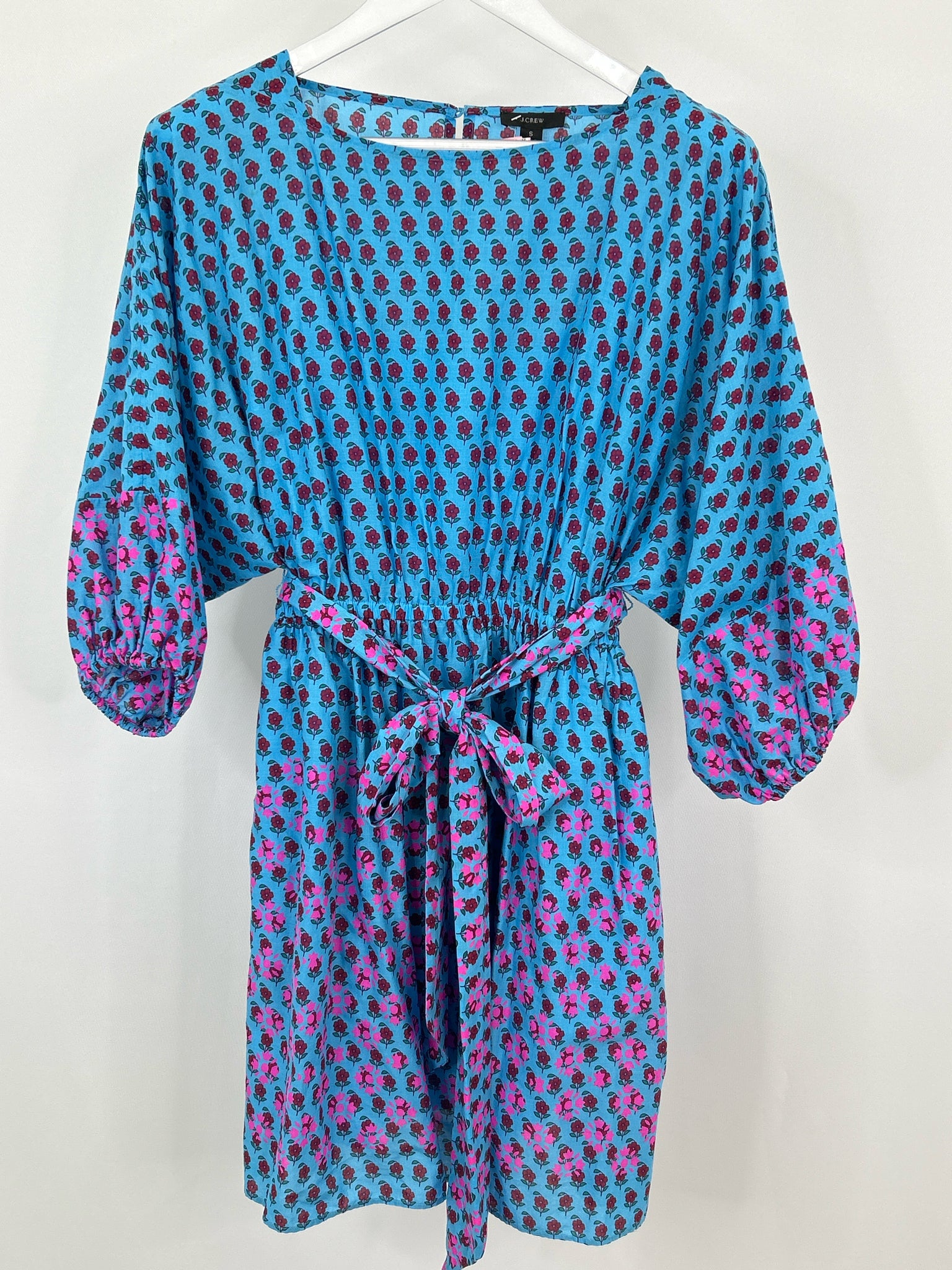 J. CREW Size S Blue Print Women Dress