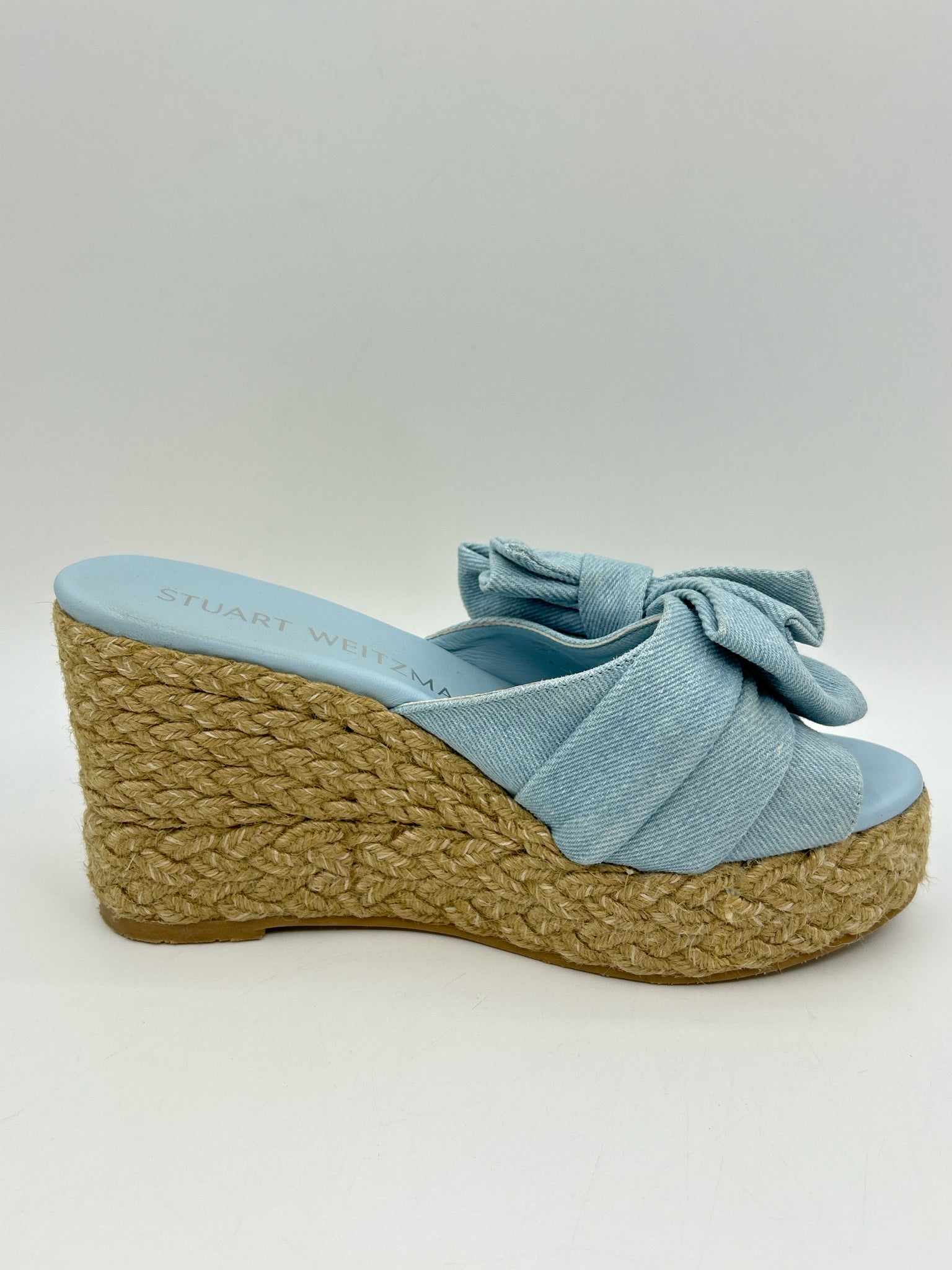 STUART WEITZMAN Size 7.5B BLUE DENIM Women Sandal