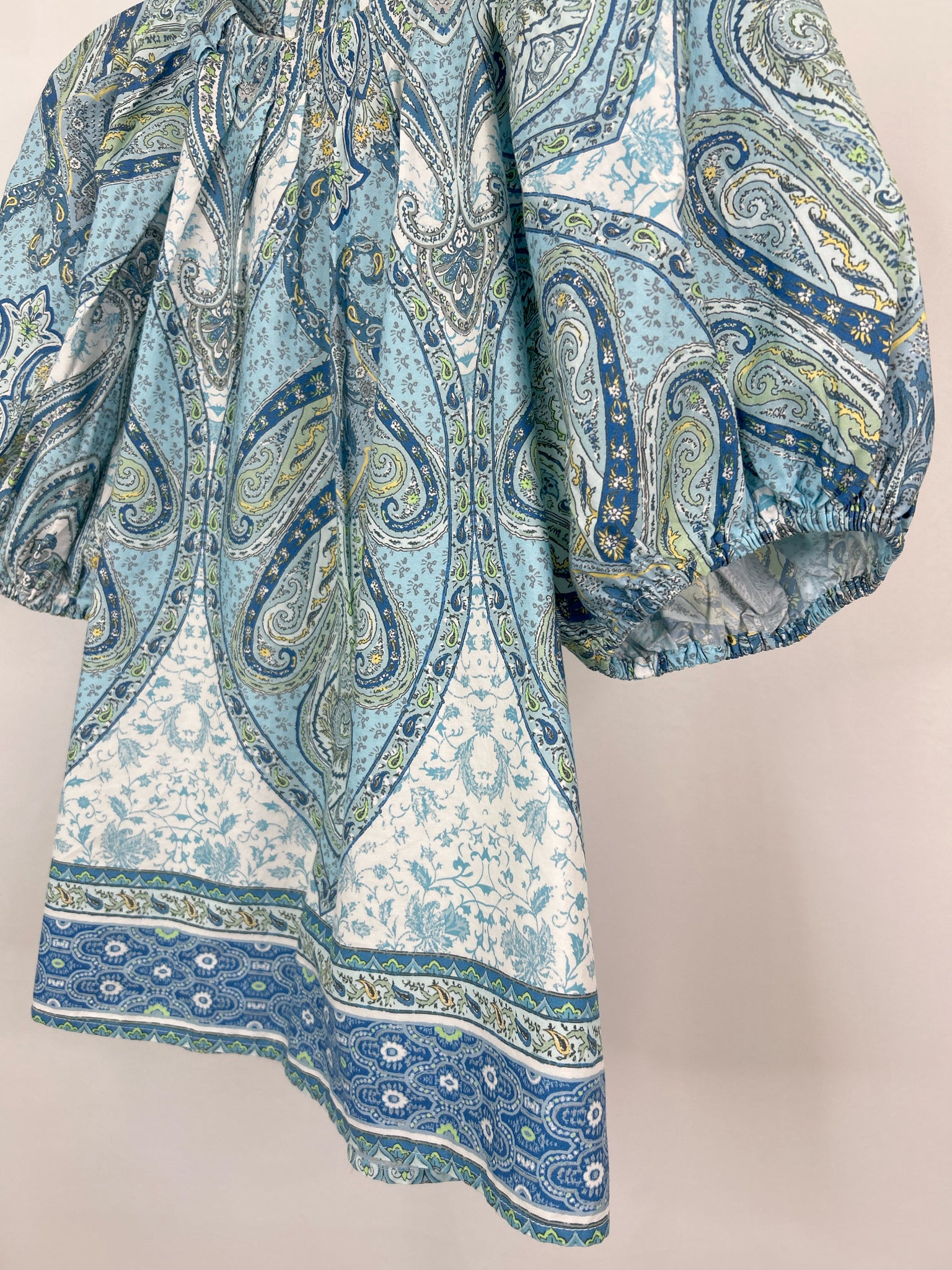 TYLER BOE Size M Blue Print Women Blouse