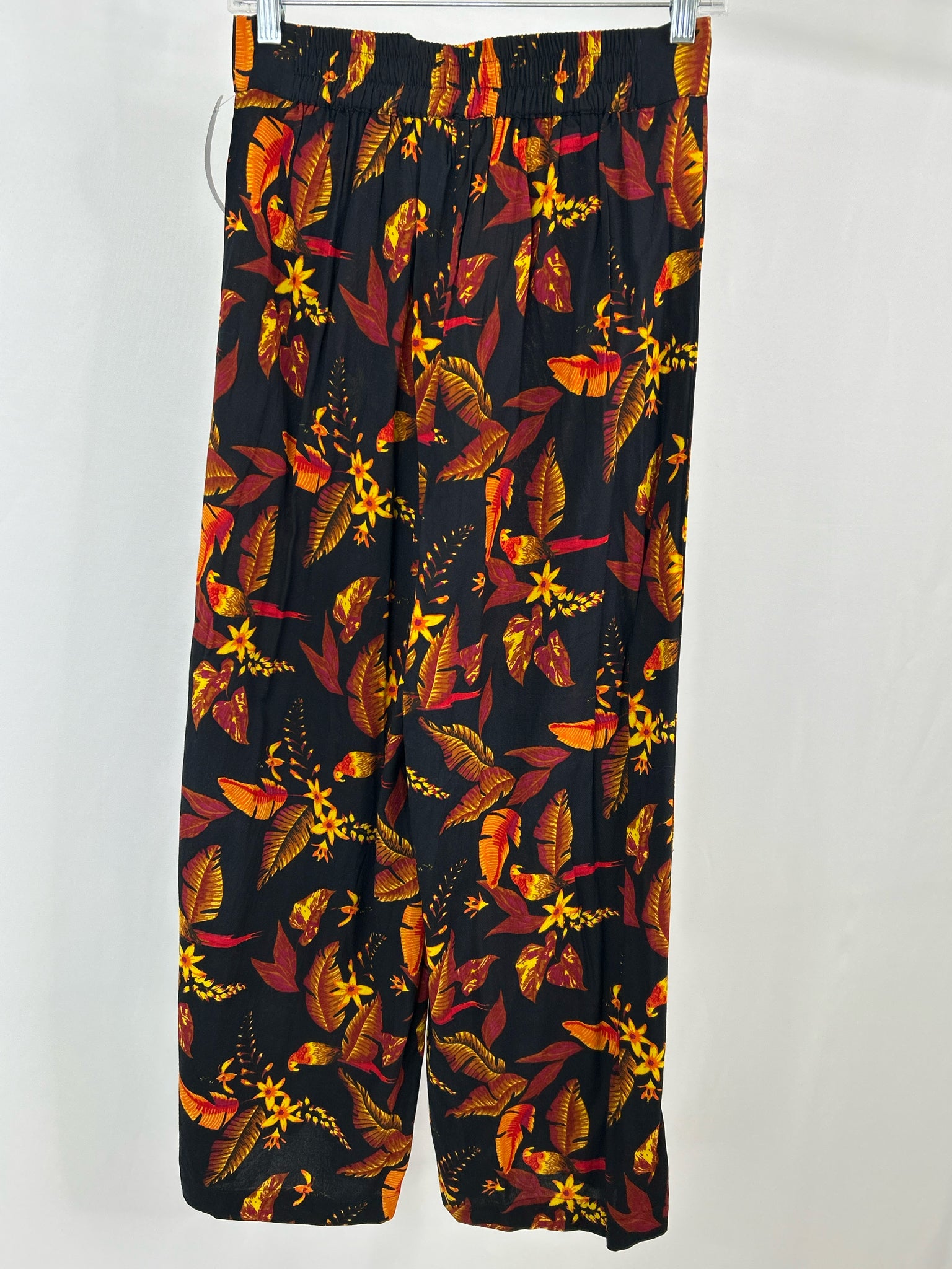 XIX Palms Size S Black Floral Women Pants