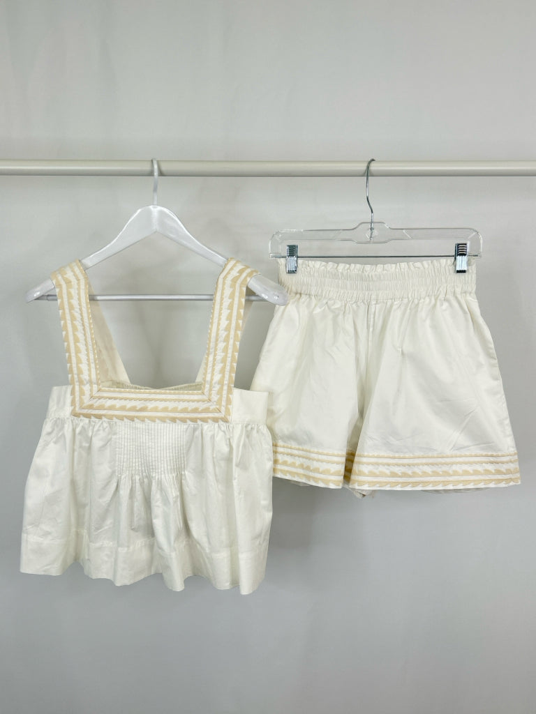 TUCKERNUCK Size S White Women's 2-Piece w/shorts