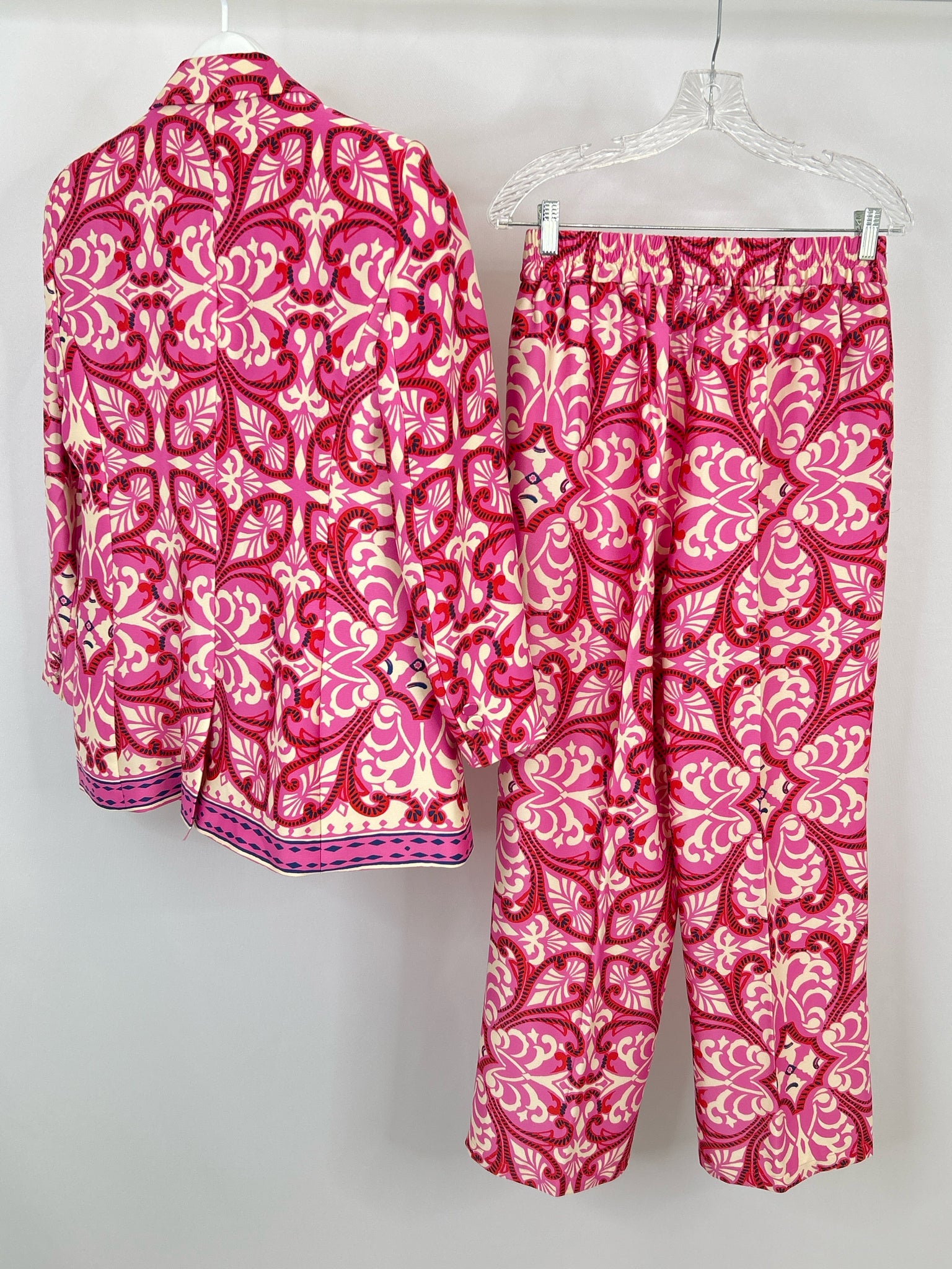 RACHEL ZOE Size S Fuschia Print Women 2-Piece w/pants