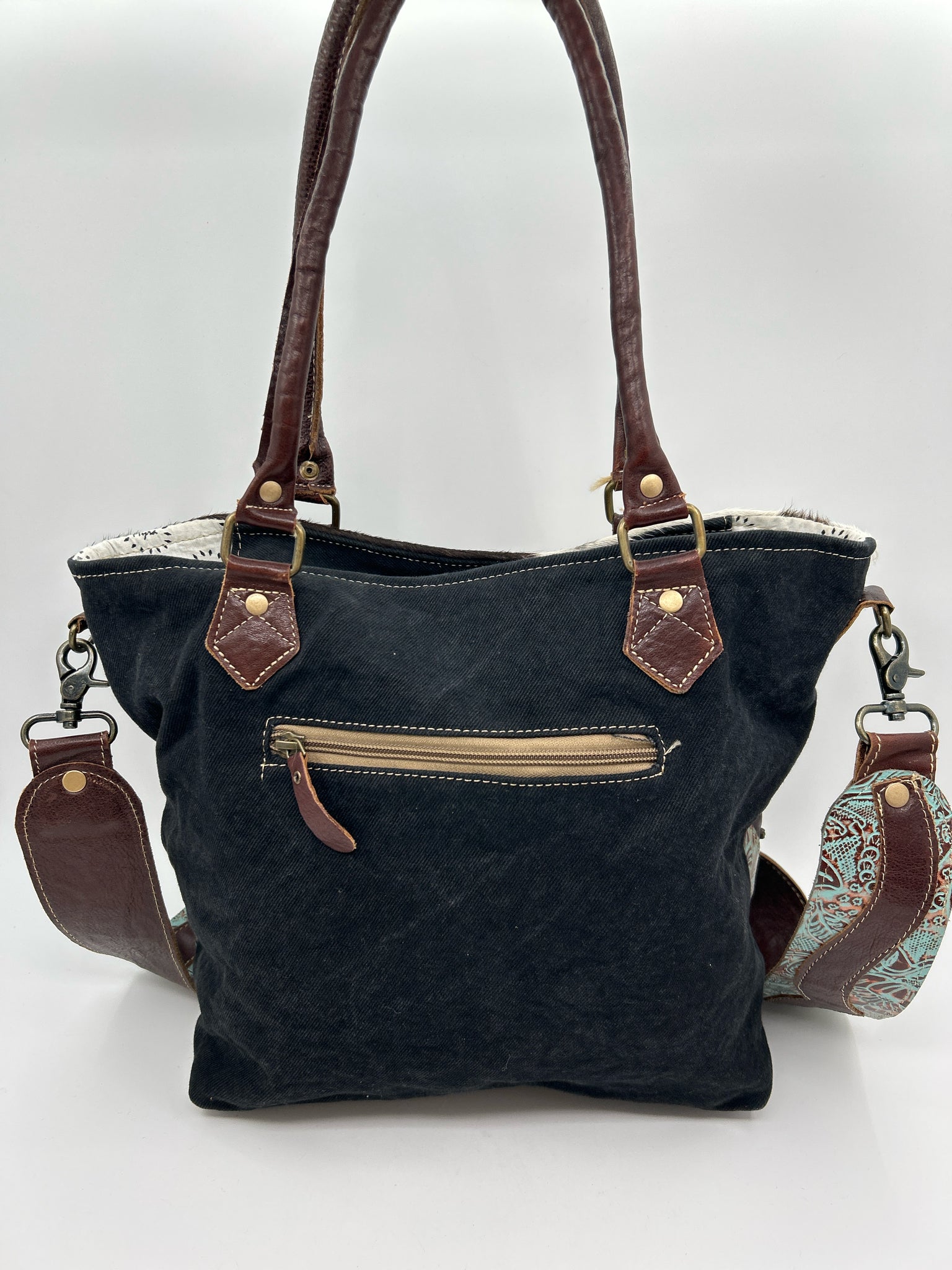 MYRA BAG Brown Print Women Purse