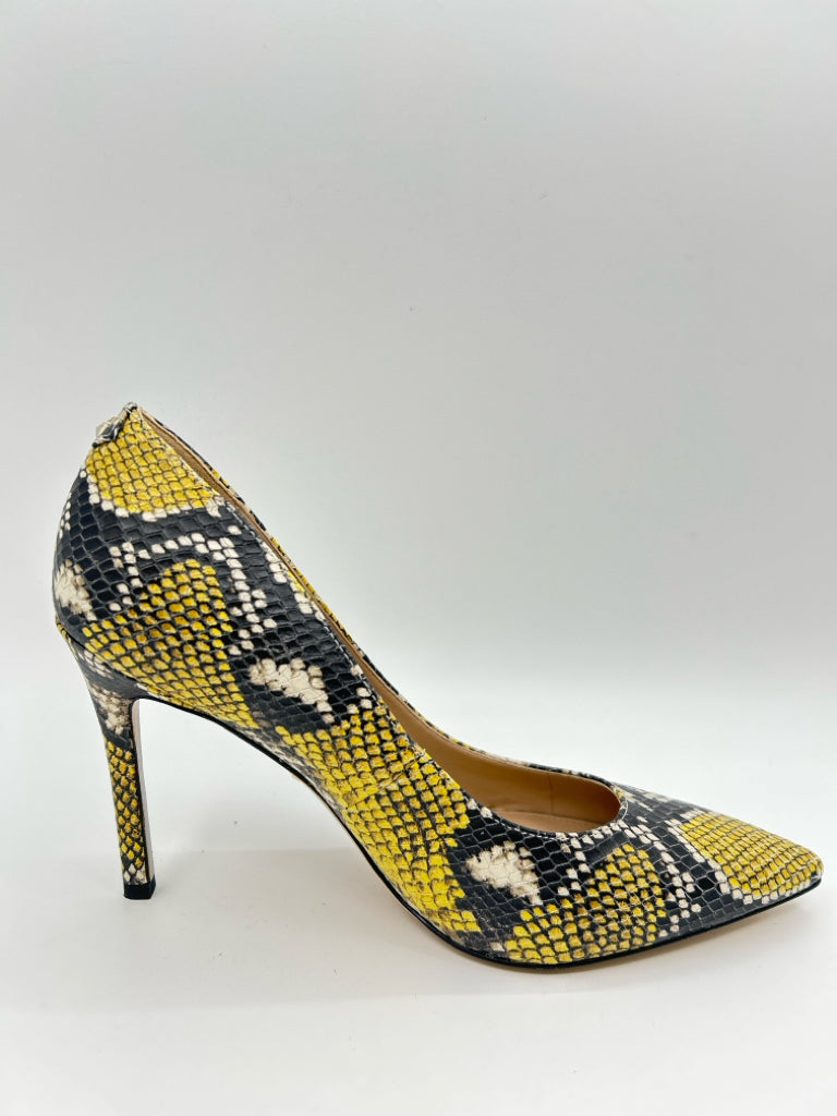 SAM EDELMAN Size 8M Black and yellow Pumps