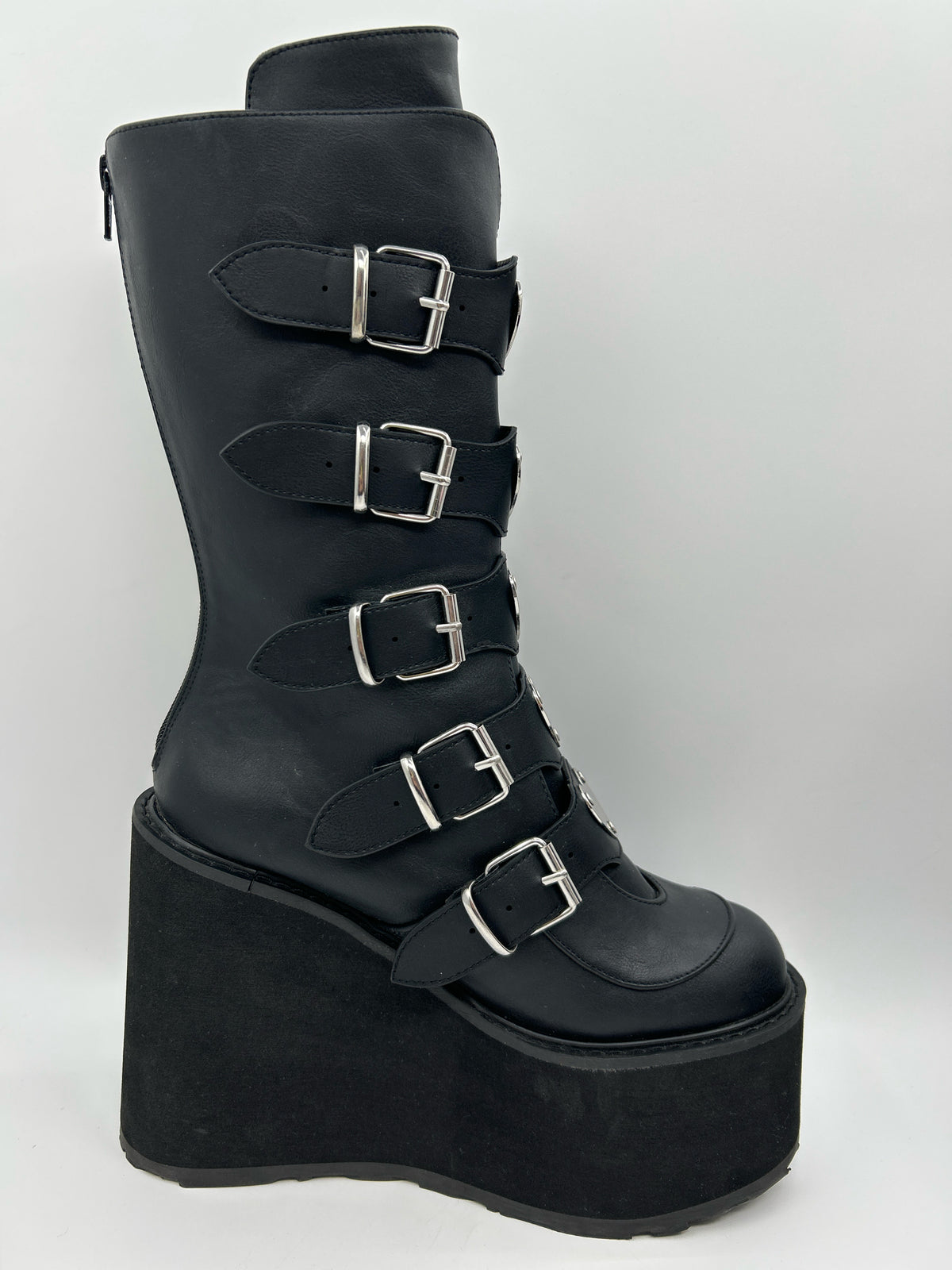 DEMONIA Size 10 Black Women Boots