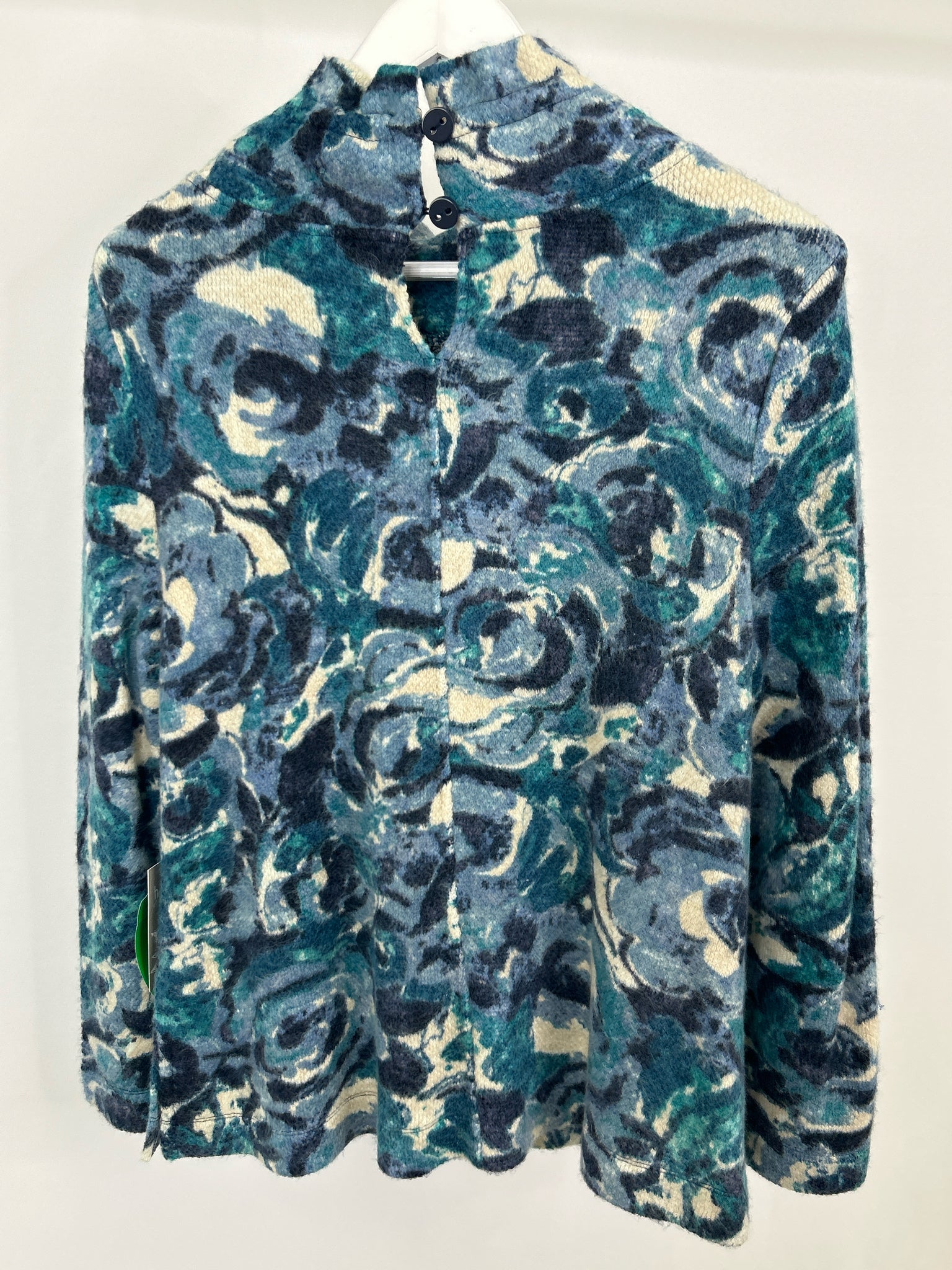 HABITAT Size S Blue Floral Women Sweater NWT