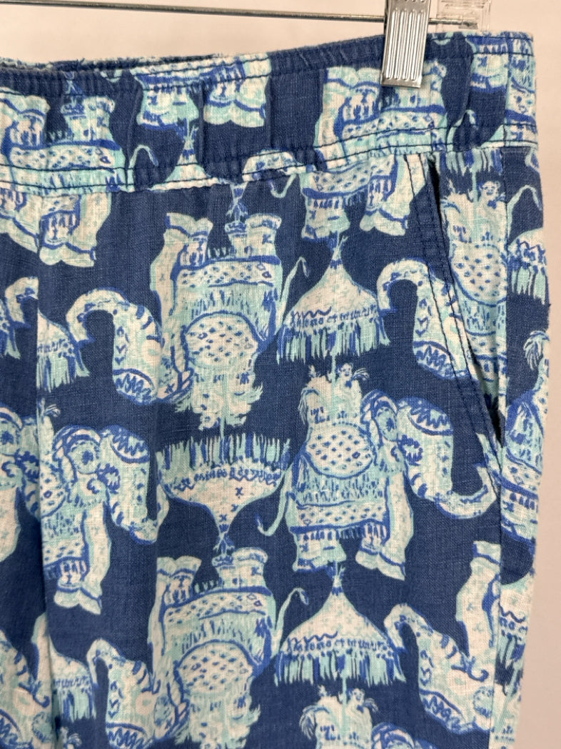 LILLY PULITZER Size M Blue Print Women Pants
