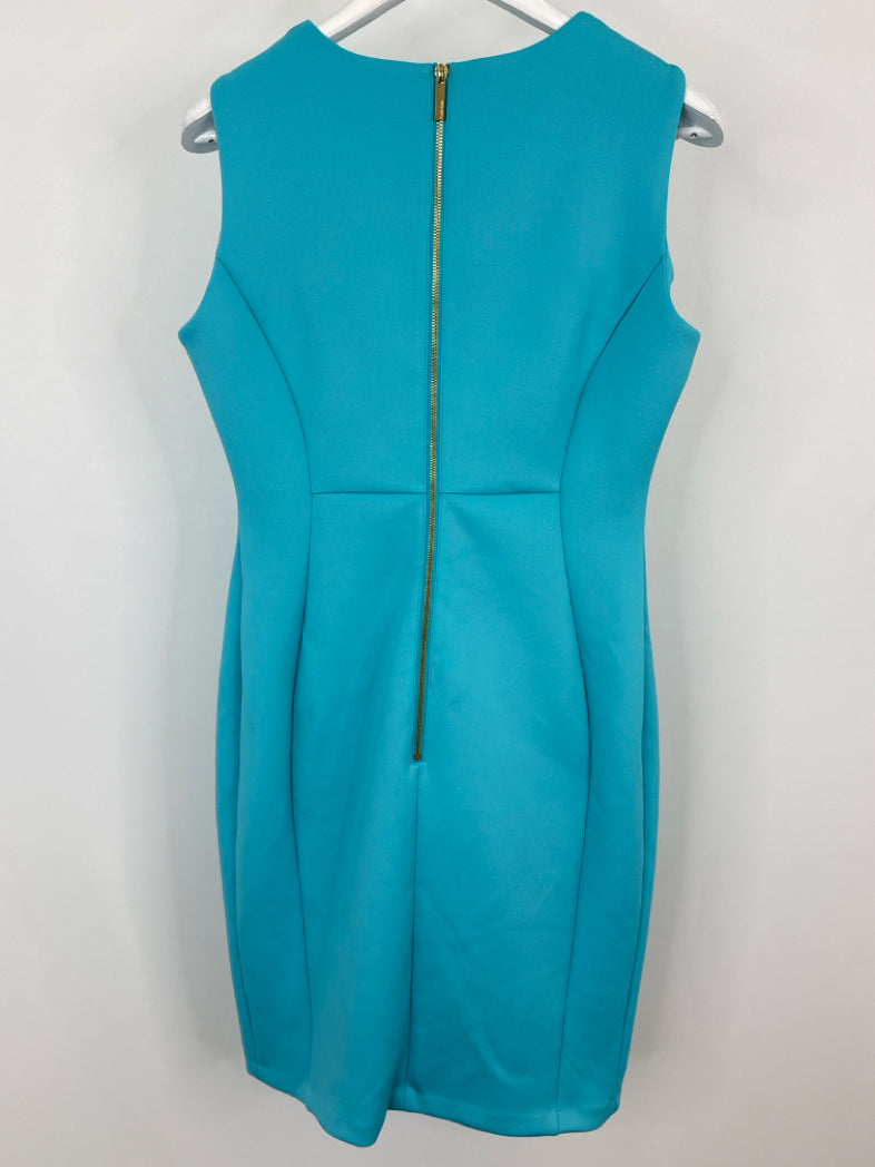 CALVIN KLEIN Size 12 AQUA Women Dress