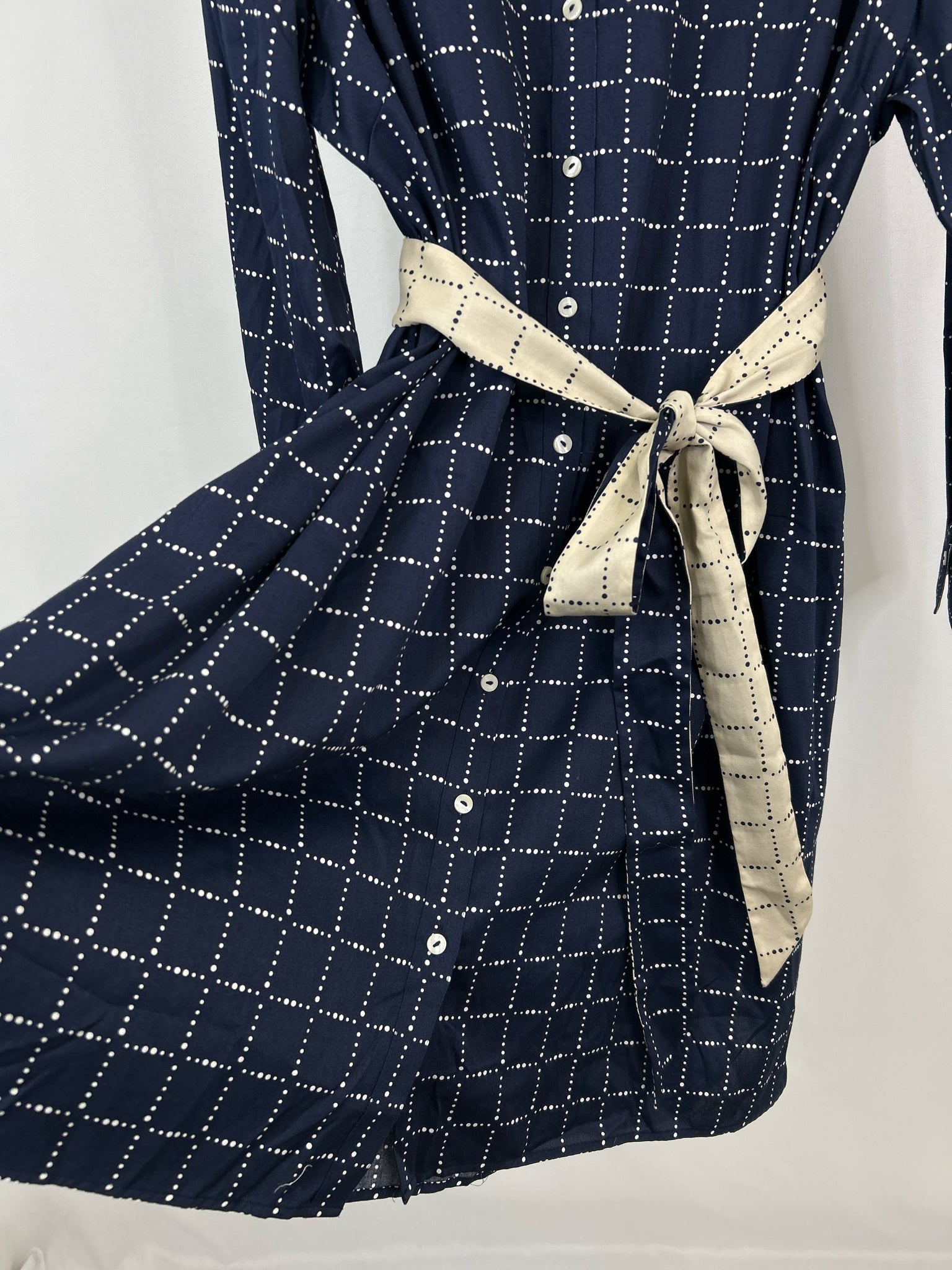 FOXCROFT Size 3X Navy Print Women Dress