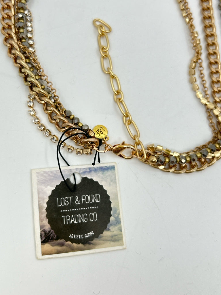 LOST &  FOUND TRADING NWT Women Gold Necklace