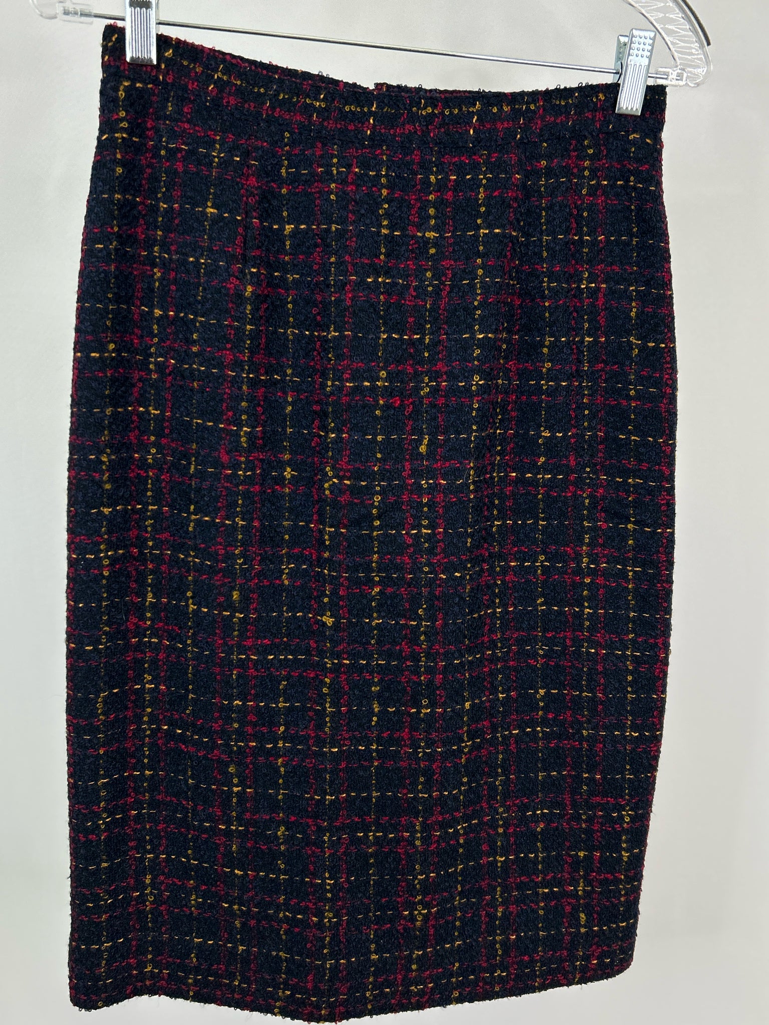 HERBERT GROSSMAN Size 8 Navy Women 2-Piece w/skirt