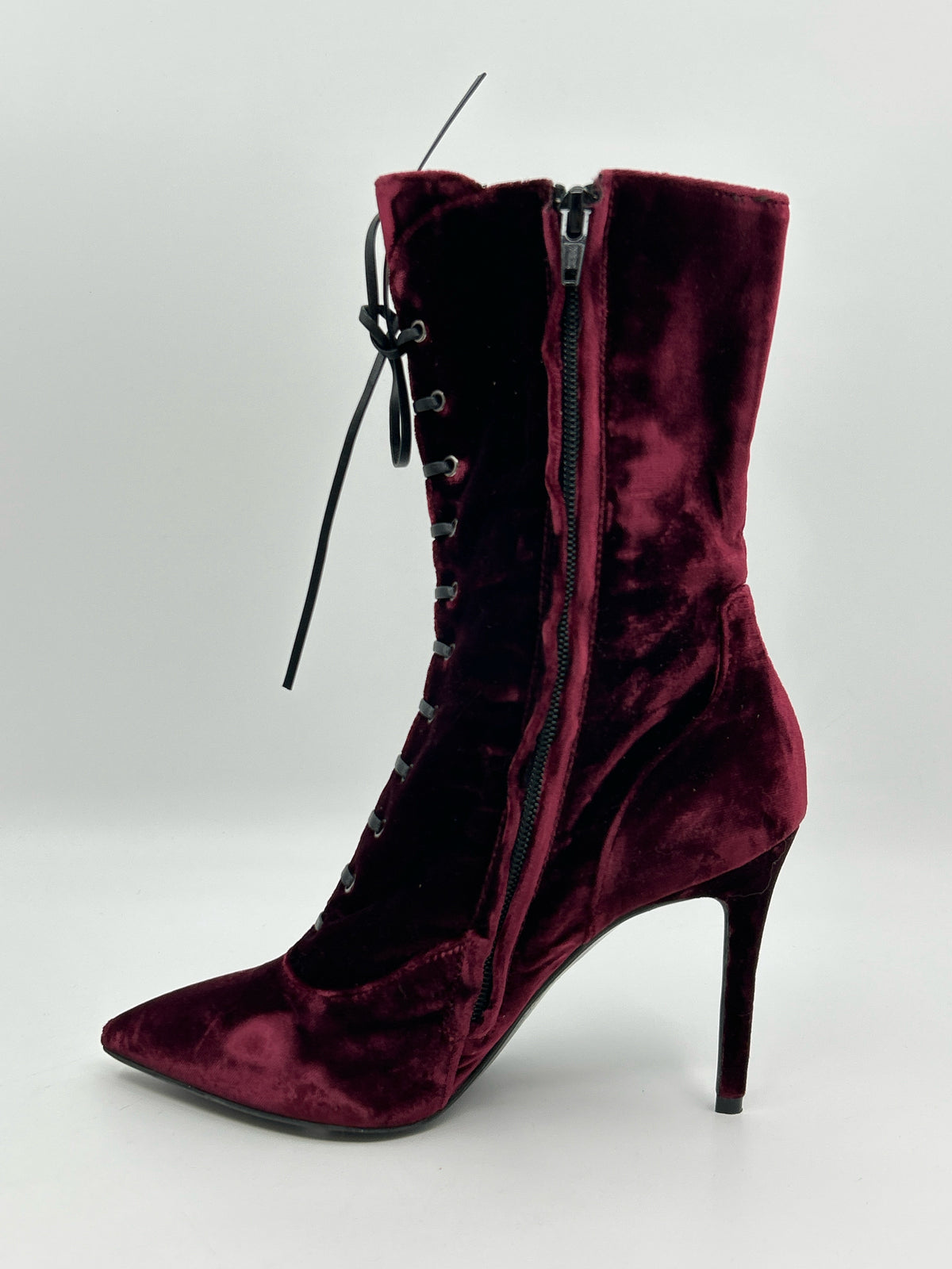 CHARLES DAVID Size 37/7 Burgundy Women Boots