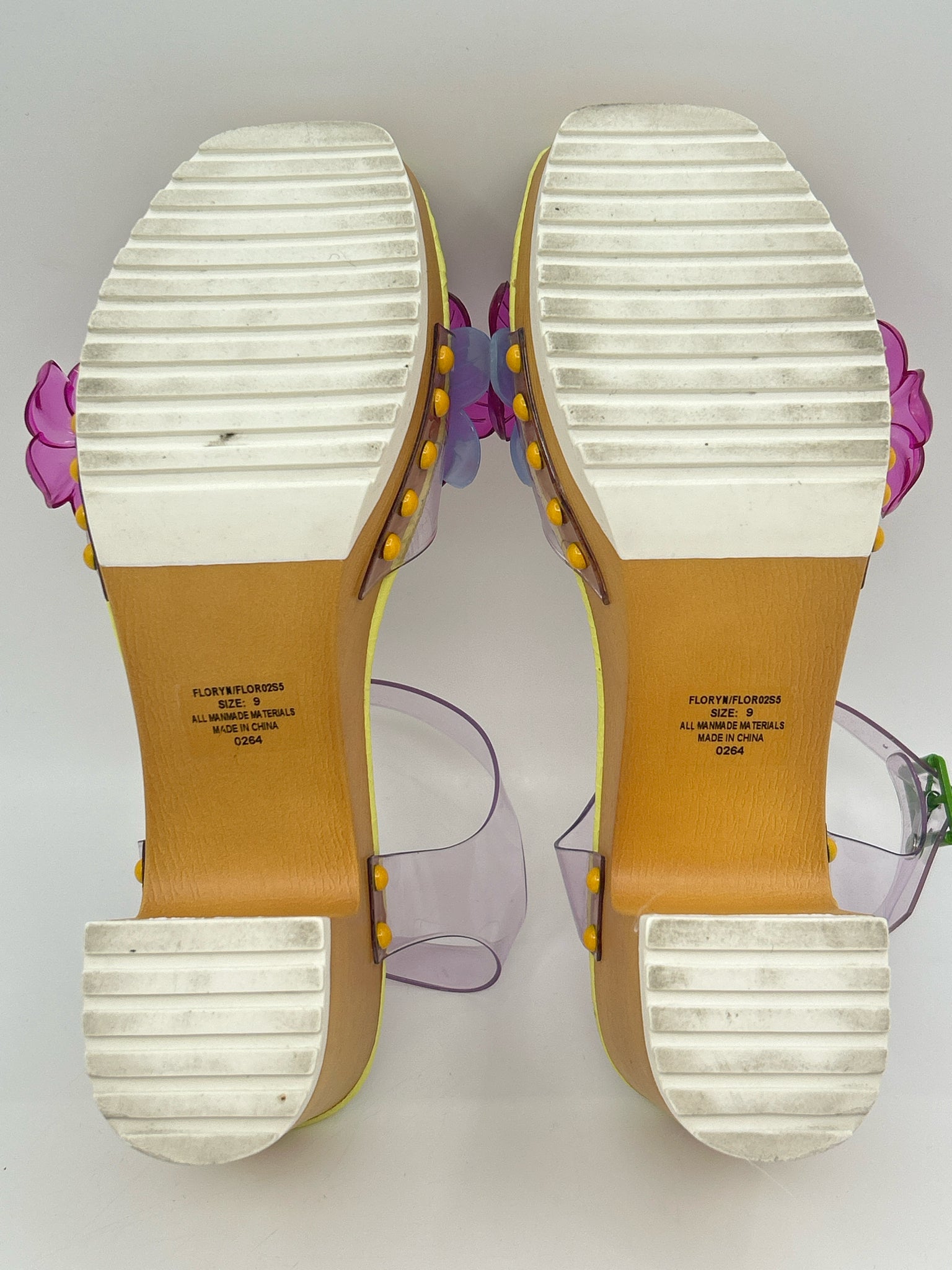 BETSEY JOHNSON Size 9 Yellow & Pink Women Pumps