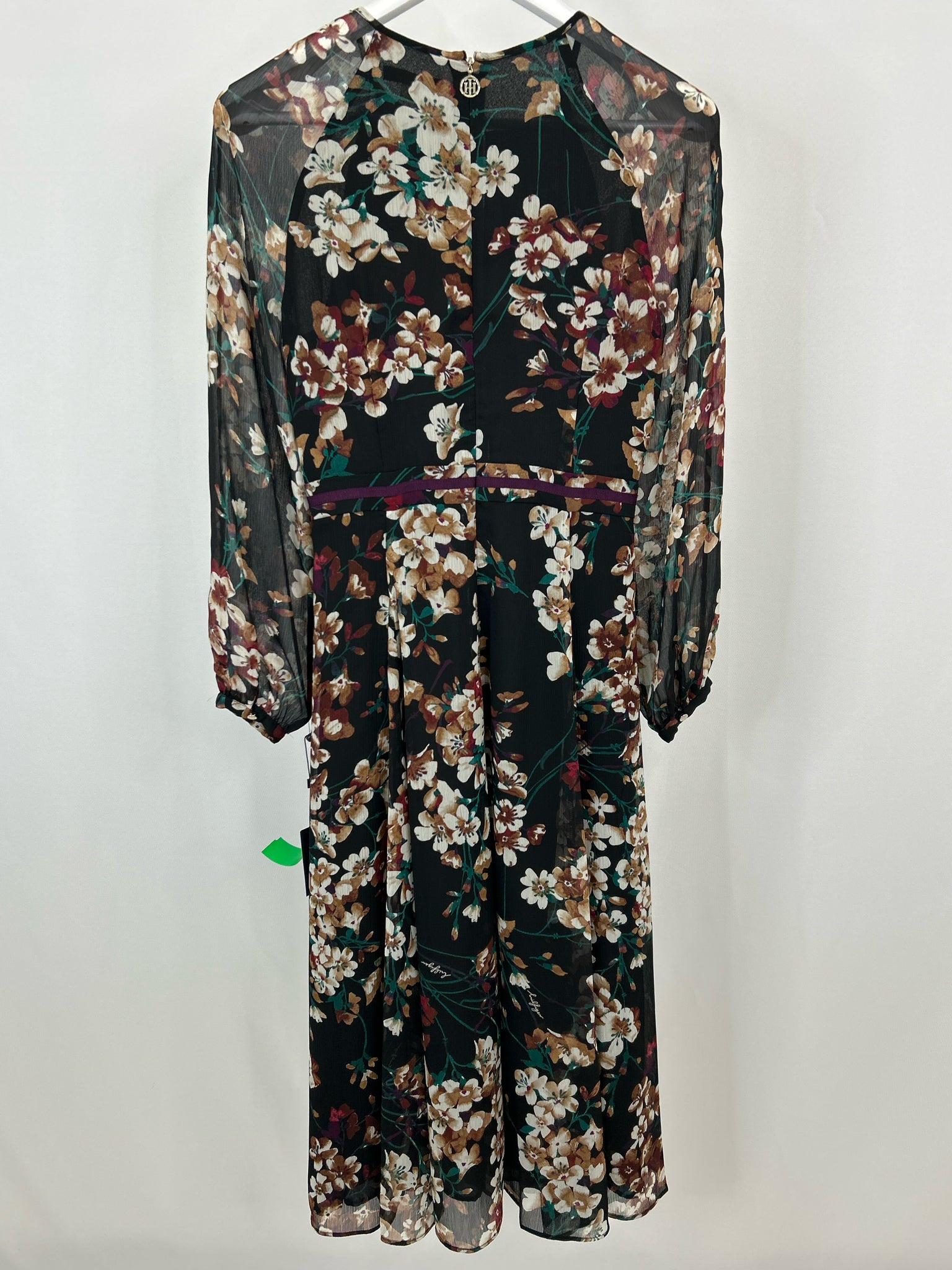 TOMMY HILFIGER Size 6 Black Floral Women's Dress