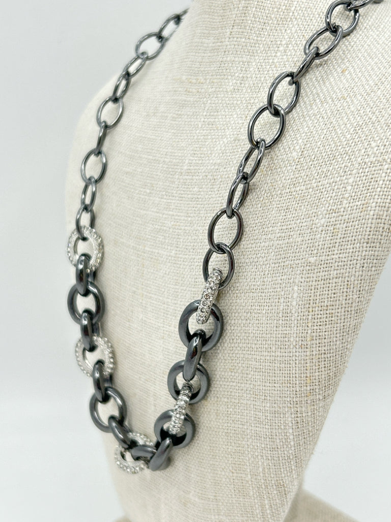 LOST &  FOUND TRADING NWT Black and Silver Necklace