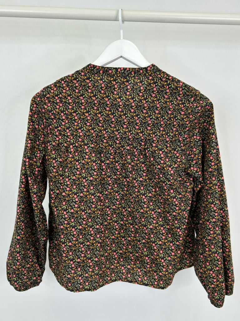 NATION Size S Black Floral Women's Top