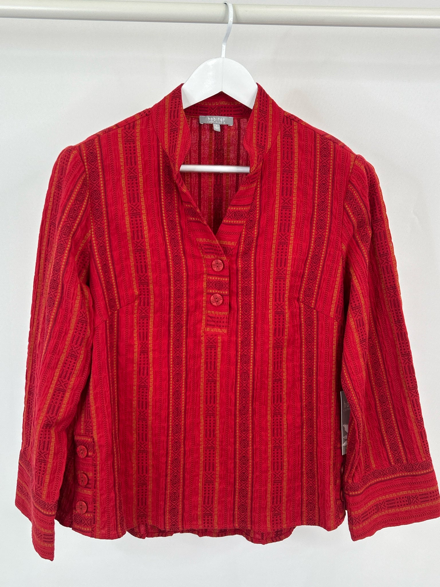 HABITAT Size S Red Print Women Top