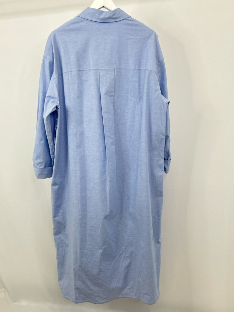 COS Size 12 Blue Oversized Shirt Dress NWT