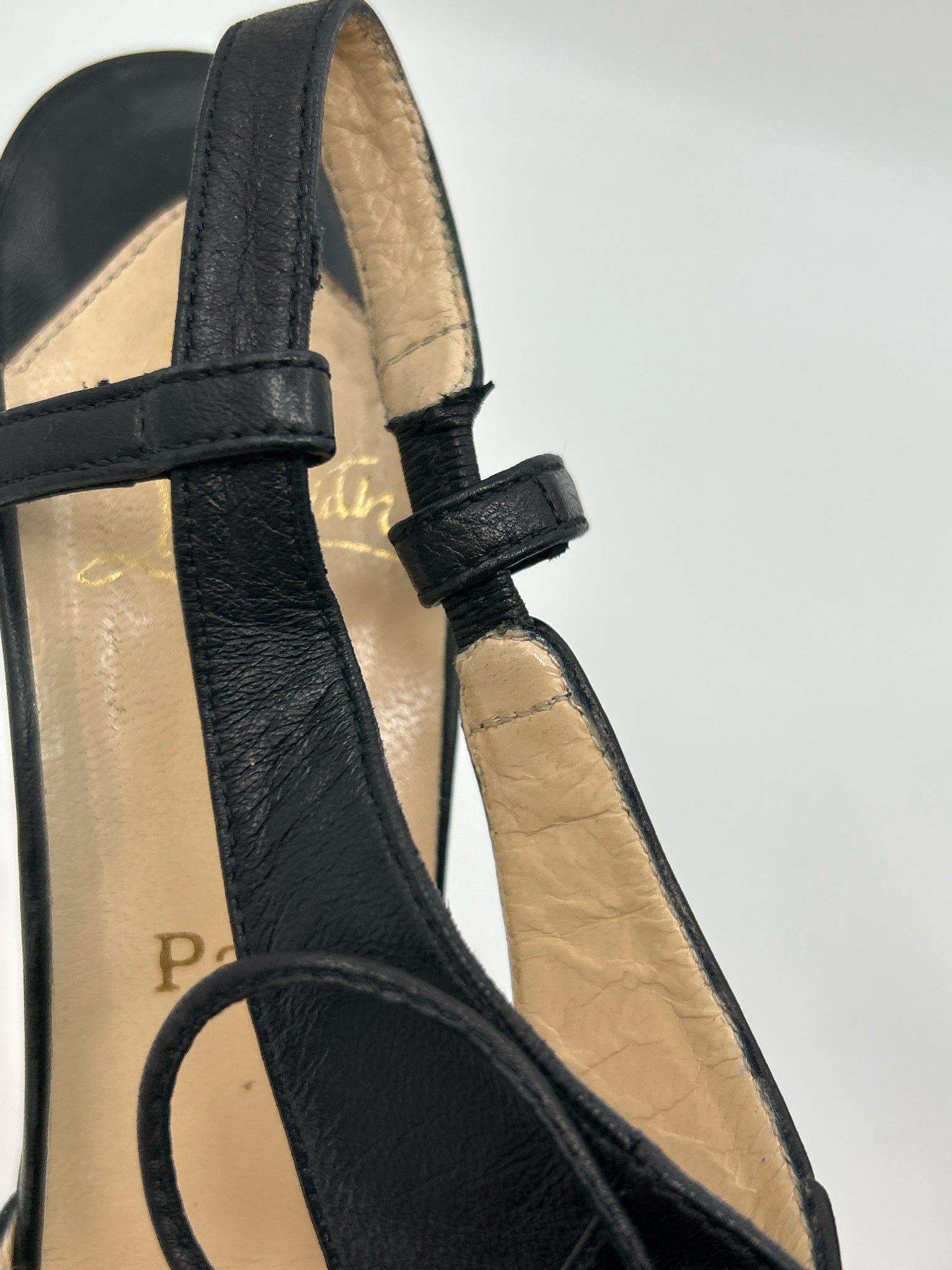 CHRISTIAN LOUBOUTIN Size 38.5 Black Women Sandal