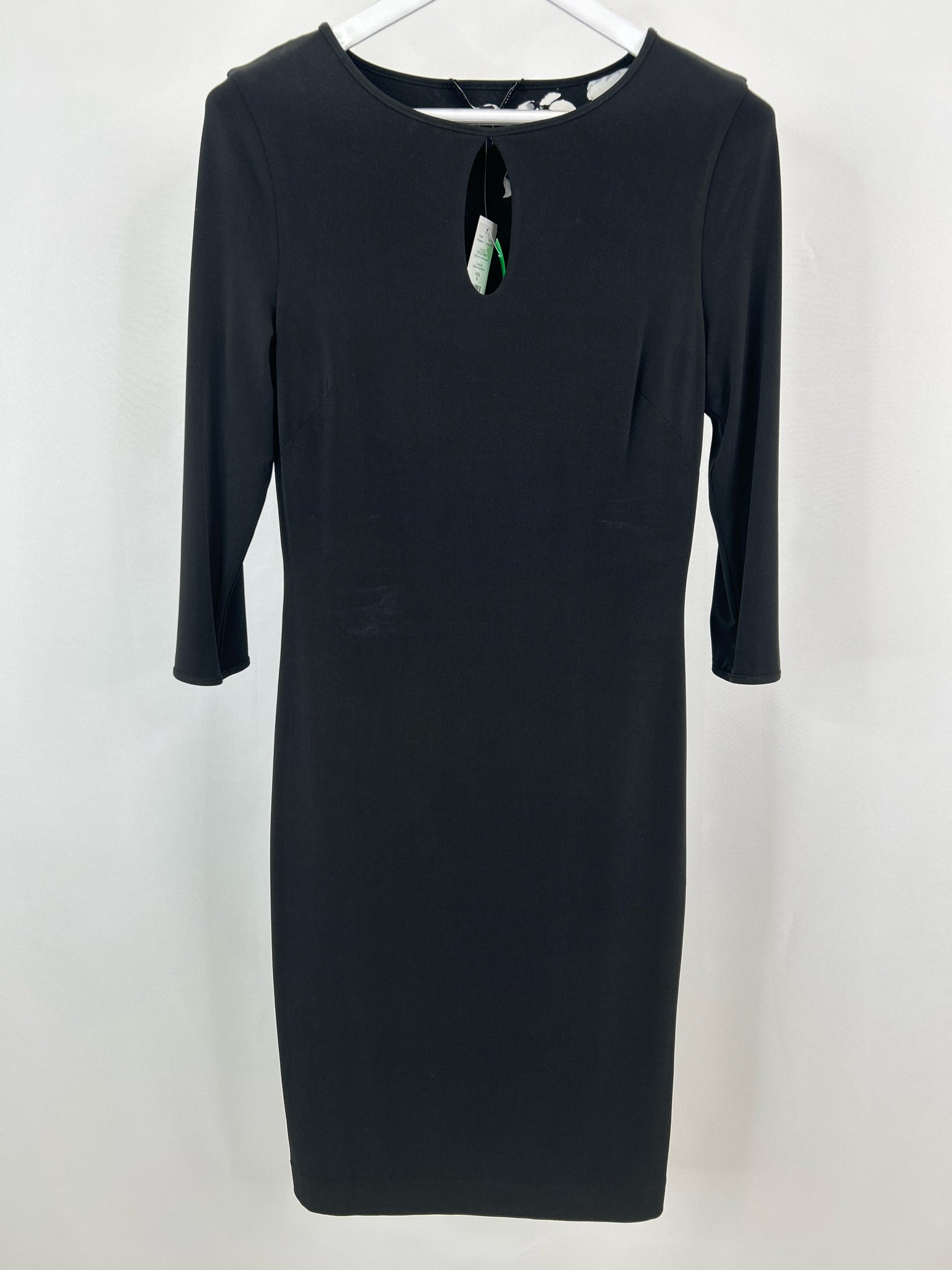 White House Black Market Size S Black Print Women Dress