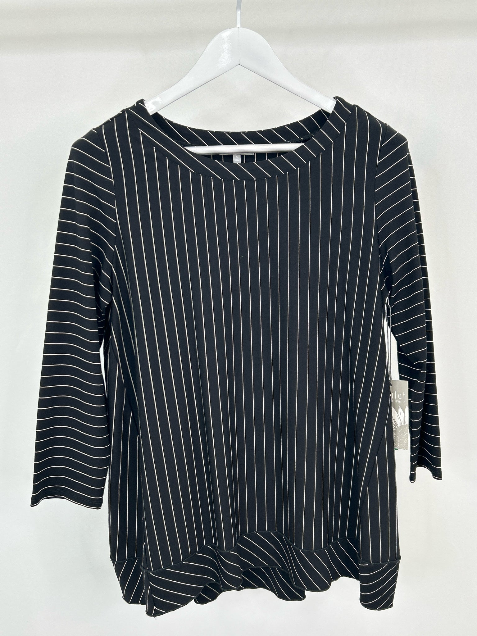 HABITAT Size S Black and White Women Tunic