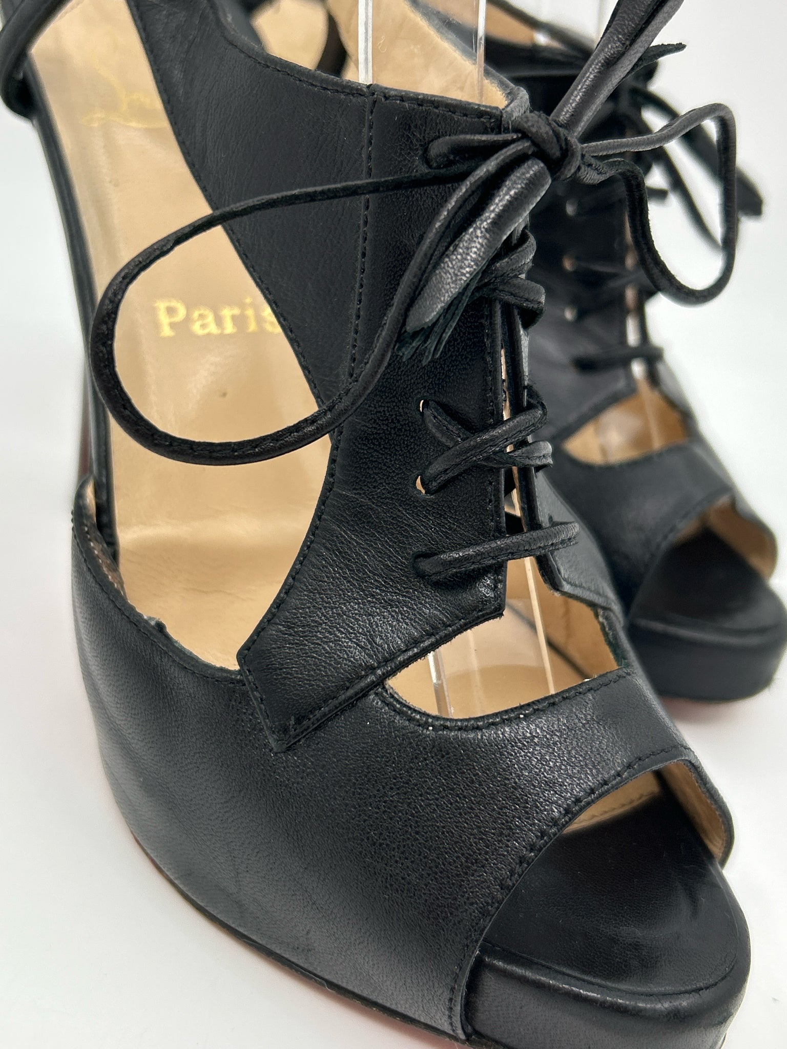 CHRISTIAN LOUBOUTIN Size 38.5 Black Women Sandal