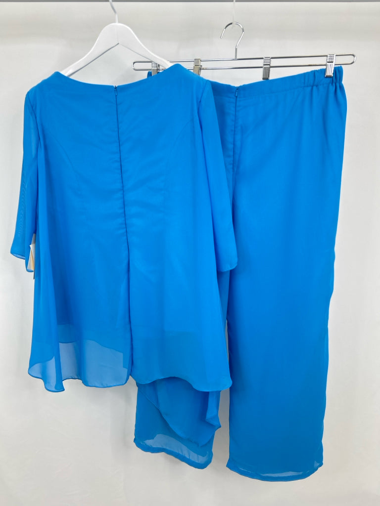 LT Lan Ting Bride Women Size 18W Blue 2-Piece w/Pants NWT