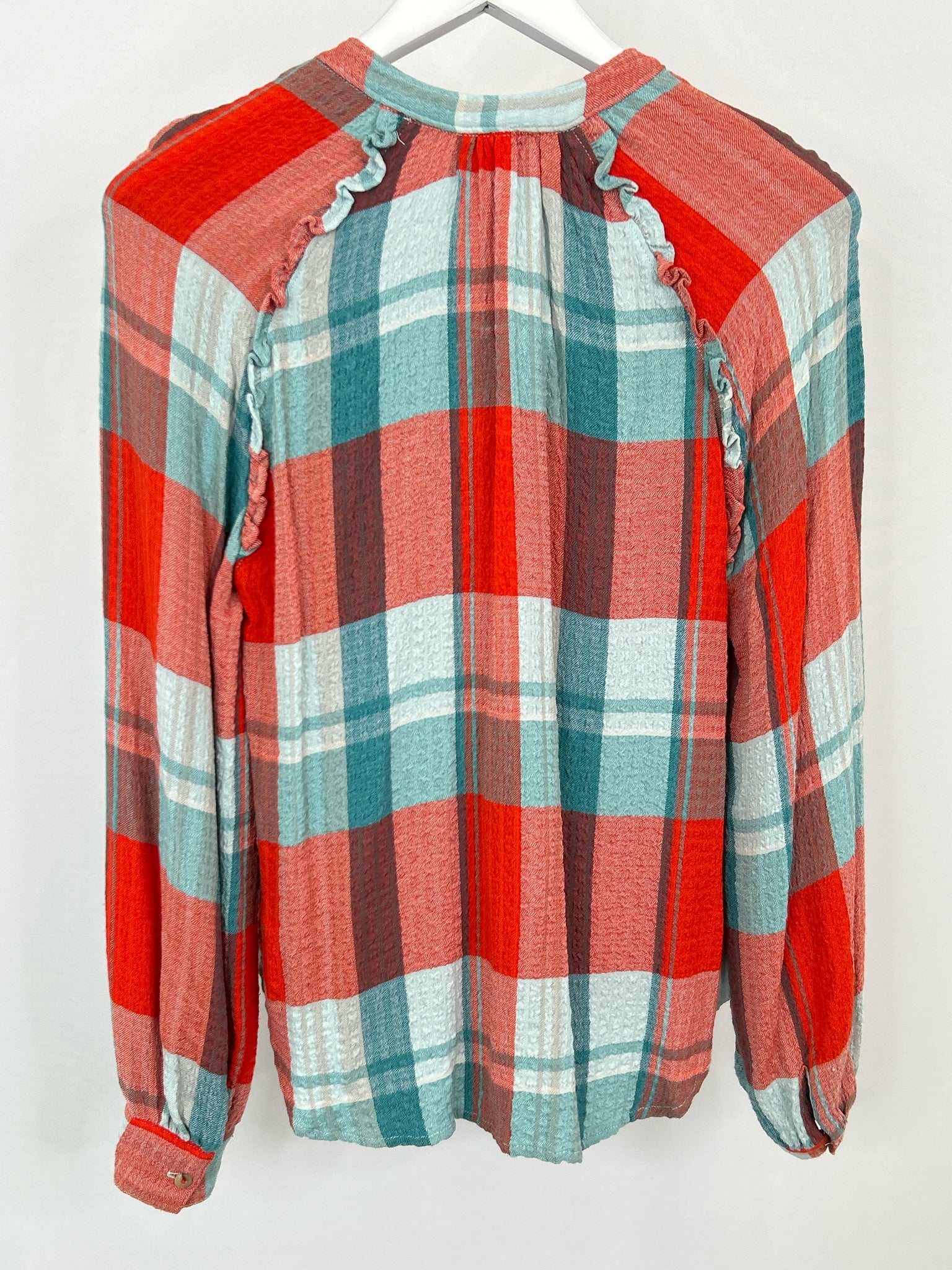 PILCRO Size XS RED AND TEAL Women Shirt