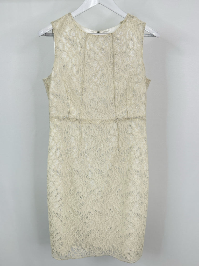 TAHARI Size 10 Cream Women's Dress NWT