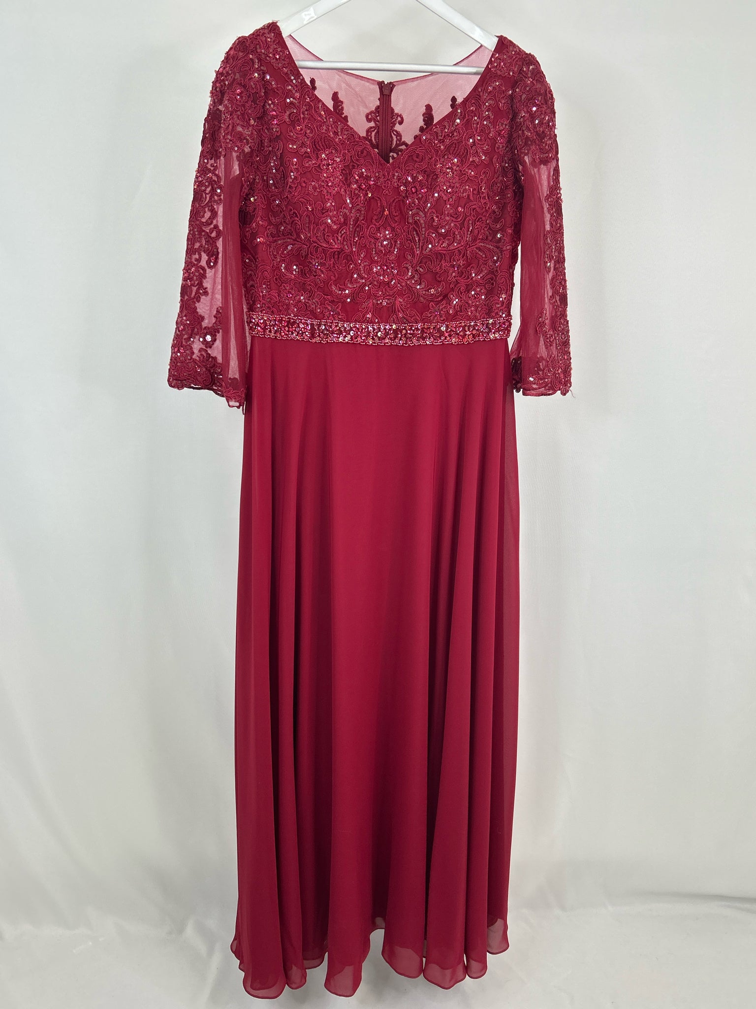 JJS HOUSE Size L Red Women Dress
