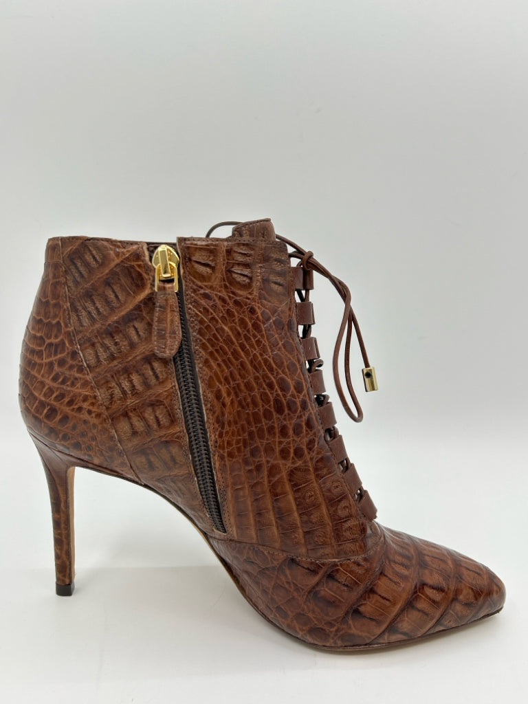 ALEXANDRE BIRMAN Women Size 37.5 Brown Booties