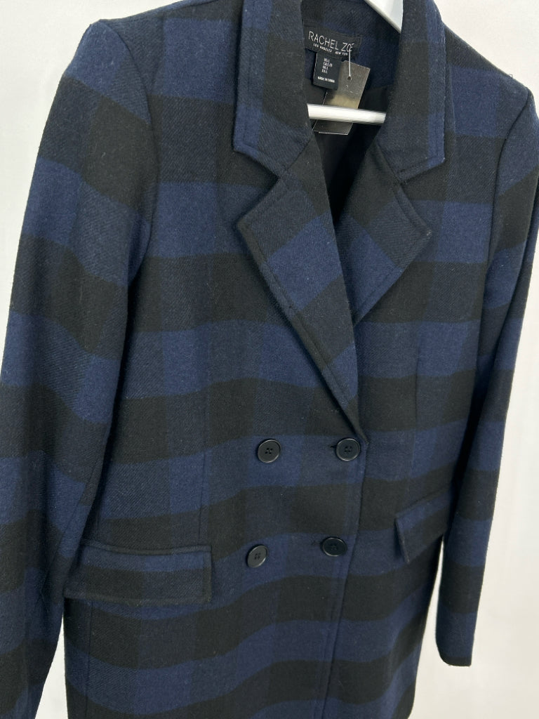 RACHEL ZOE Women Size L blue and black Coat