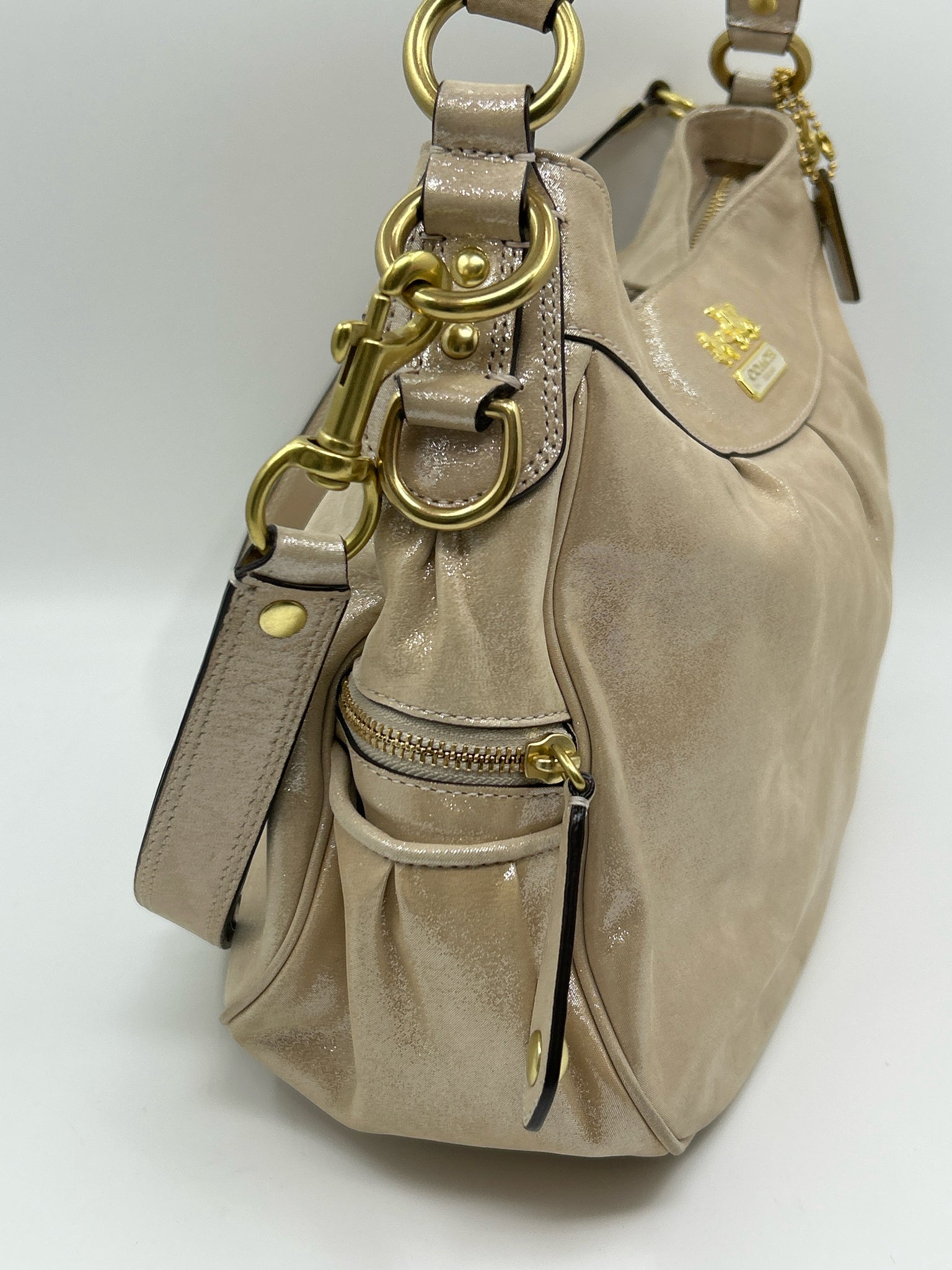 COACH METALLIC BEIGE Women Purse