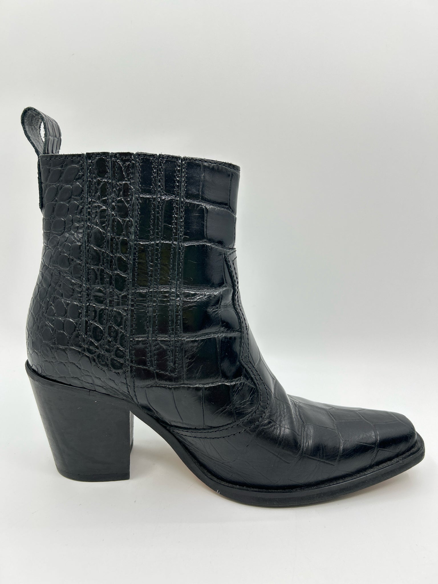 GANNI Size 38/8 Black Women Booties