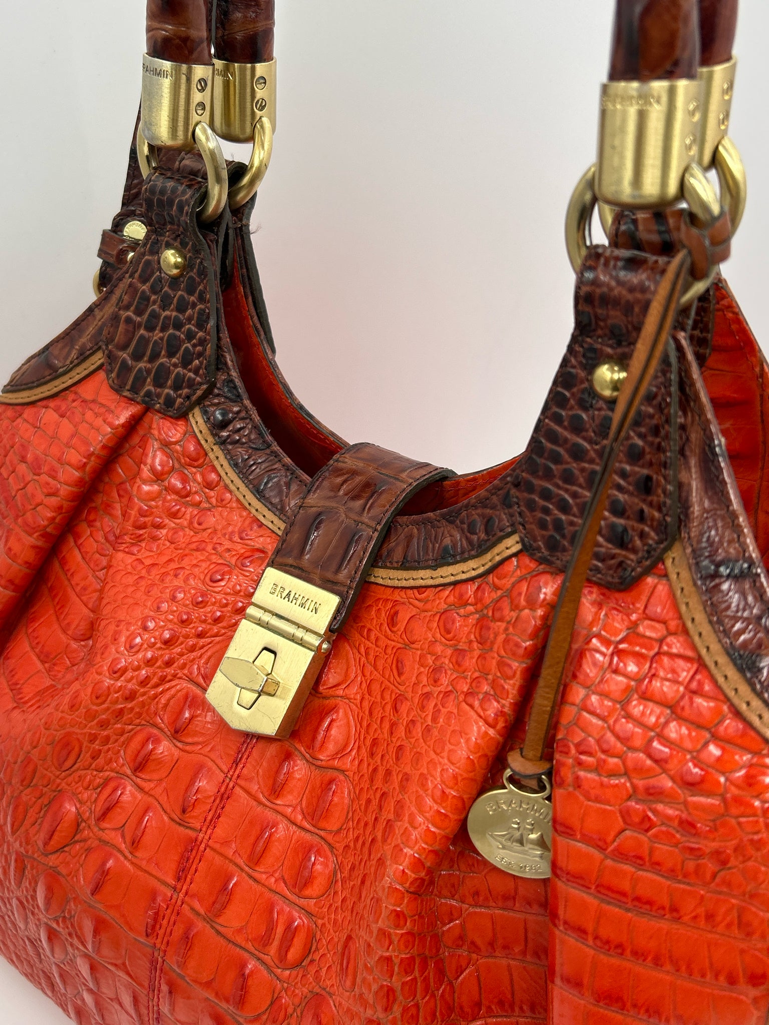 BRAHMIN Orange Women Purse