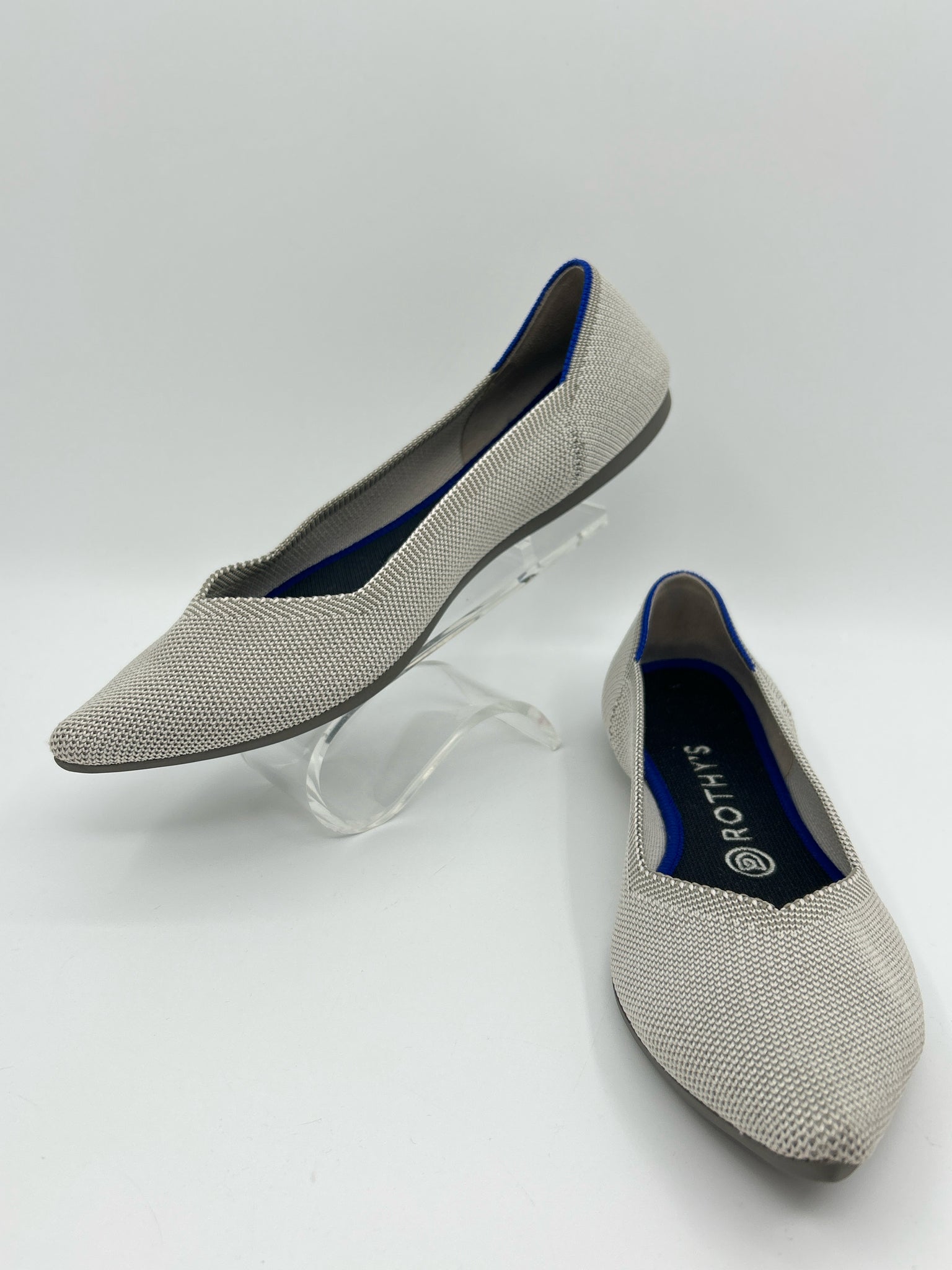 ROTHY'S Size 8.5W Grey Women Flats