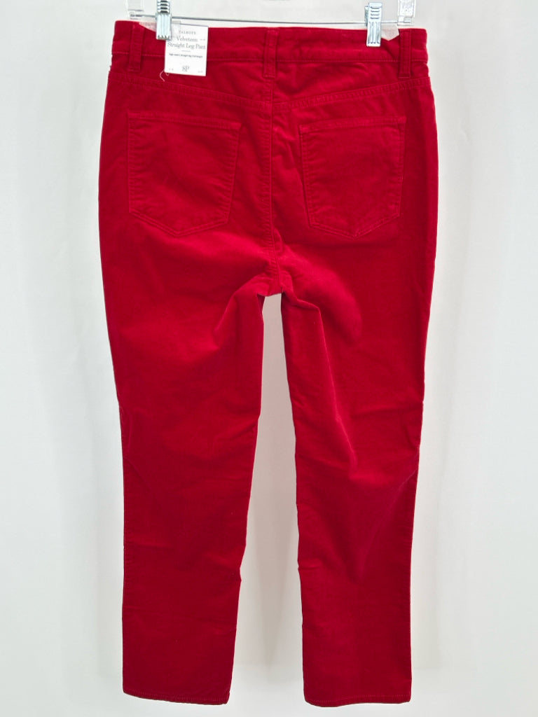 TALBOTS Women Size 8P Red Pants NWT