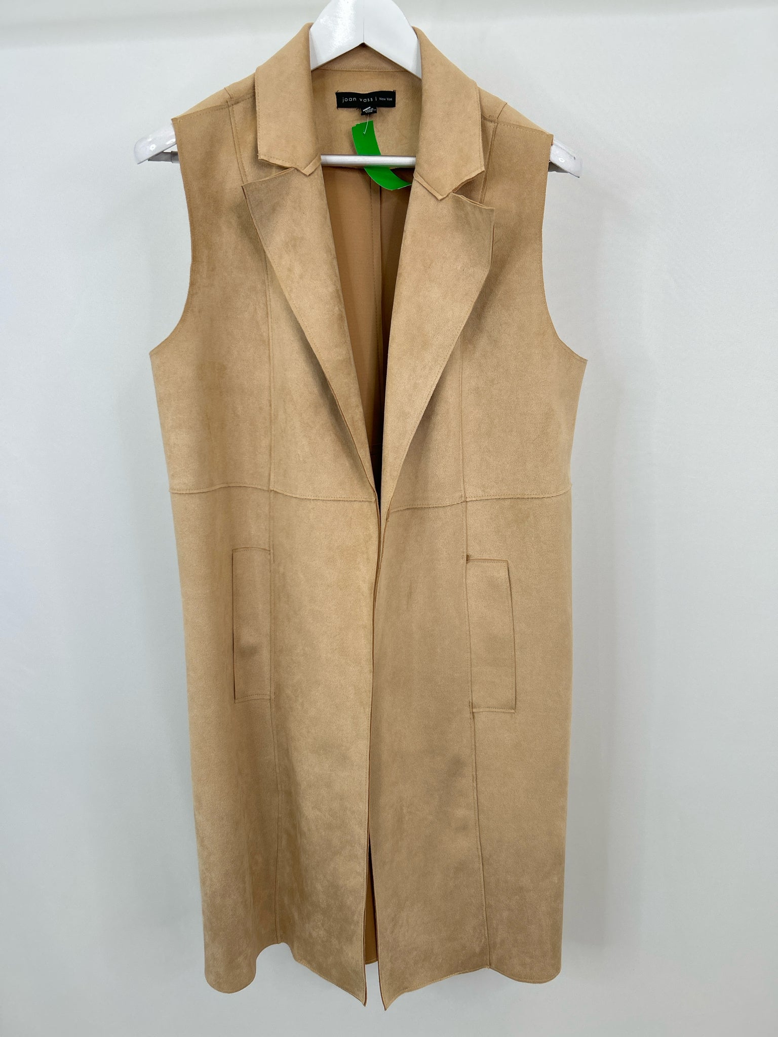 JOAN VASS Size L Tan Women Vest