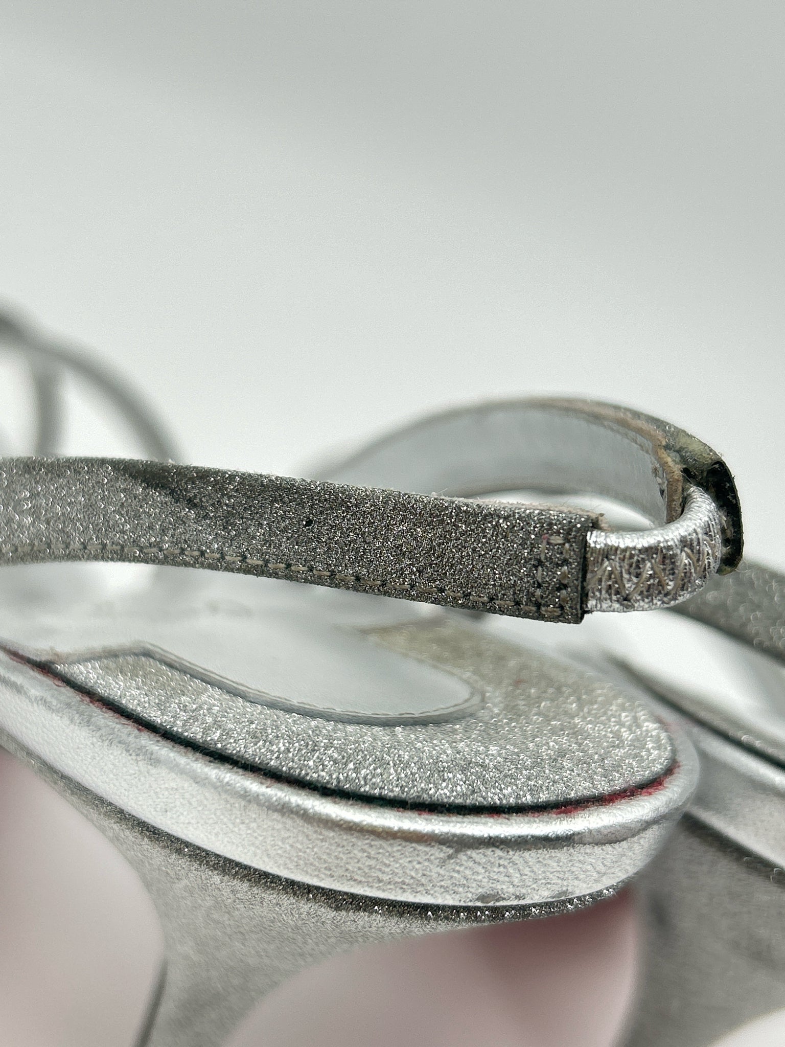 CHRISTIAN LOUBOUTIN Size 38 Silver Women Sandal