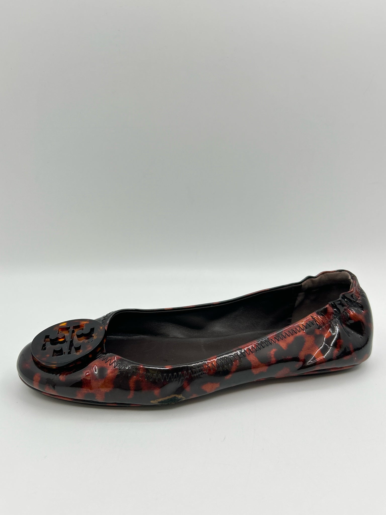 TORY BURCH Size 9M Brown Print Women Flats