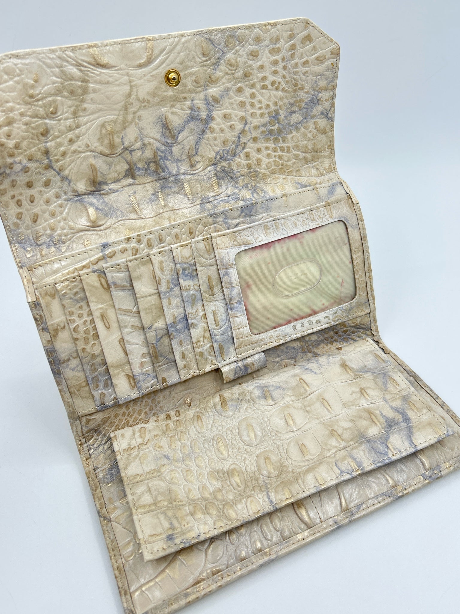 BRAHMIN Cream and Blue Women Wallet