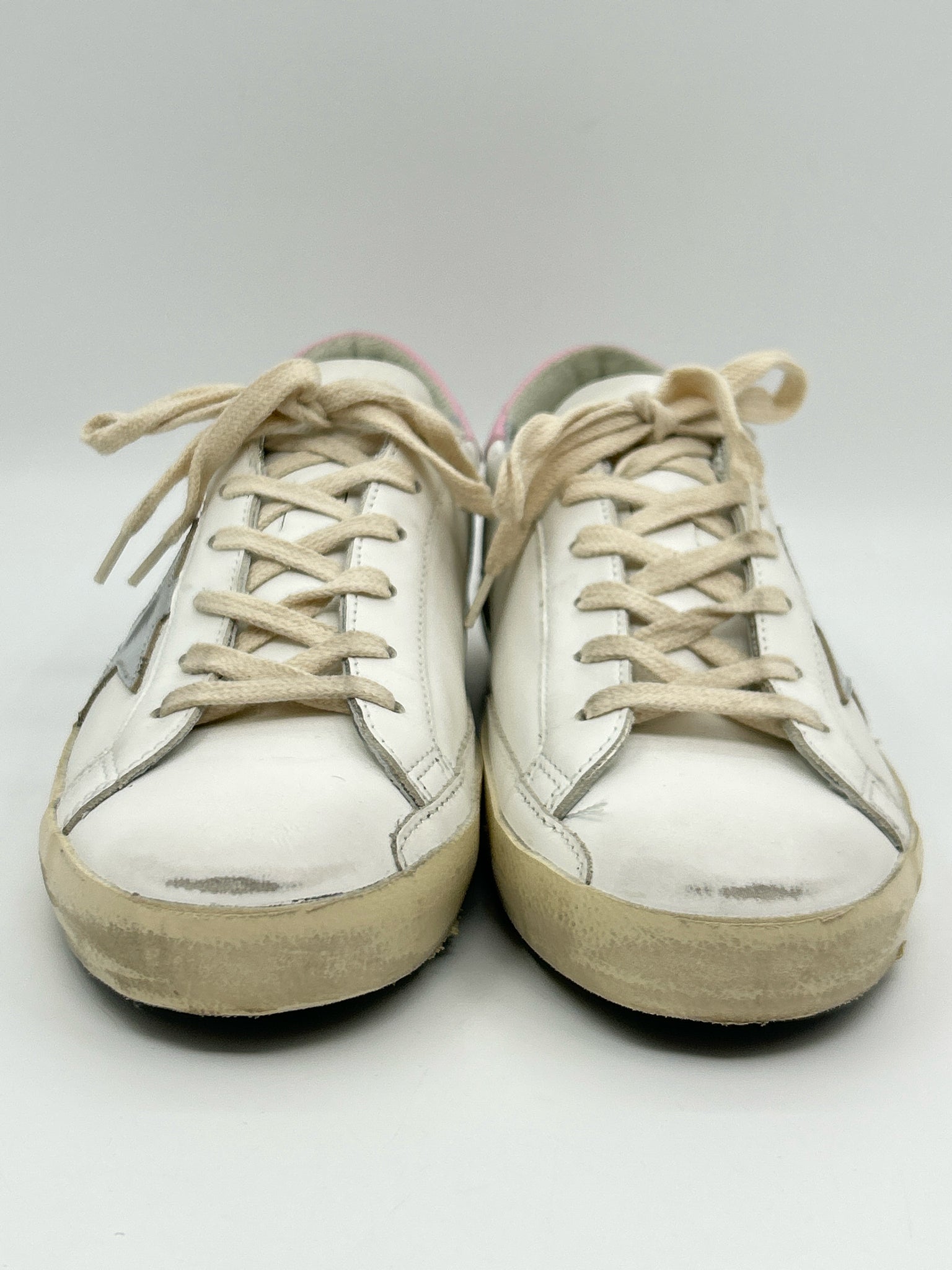 GOLDEN GOOSE Size 40/10 White and PINK Women Sneakers