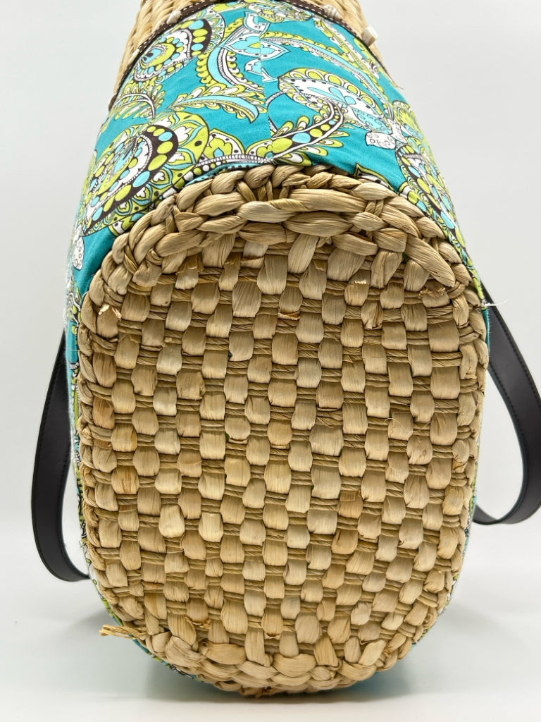 VERA BRADLEY Teal Print Women's Tote