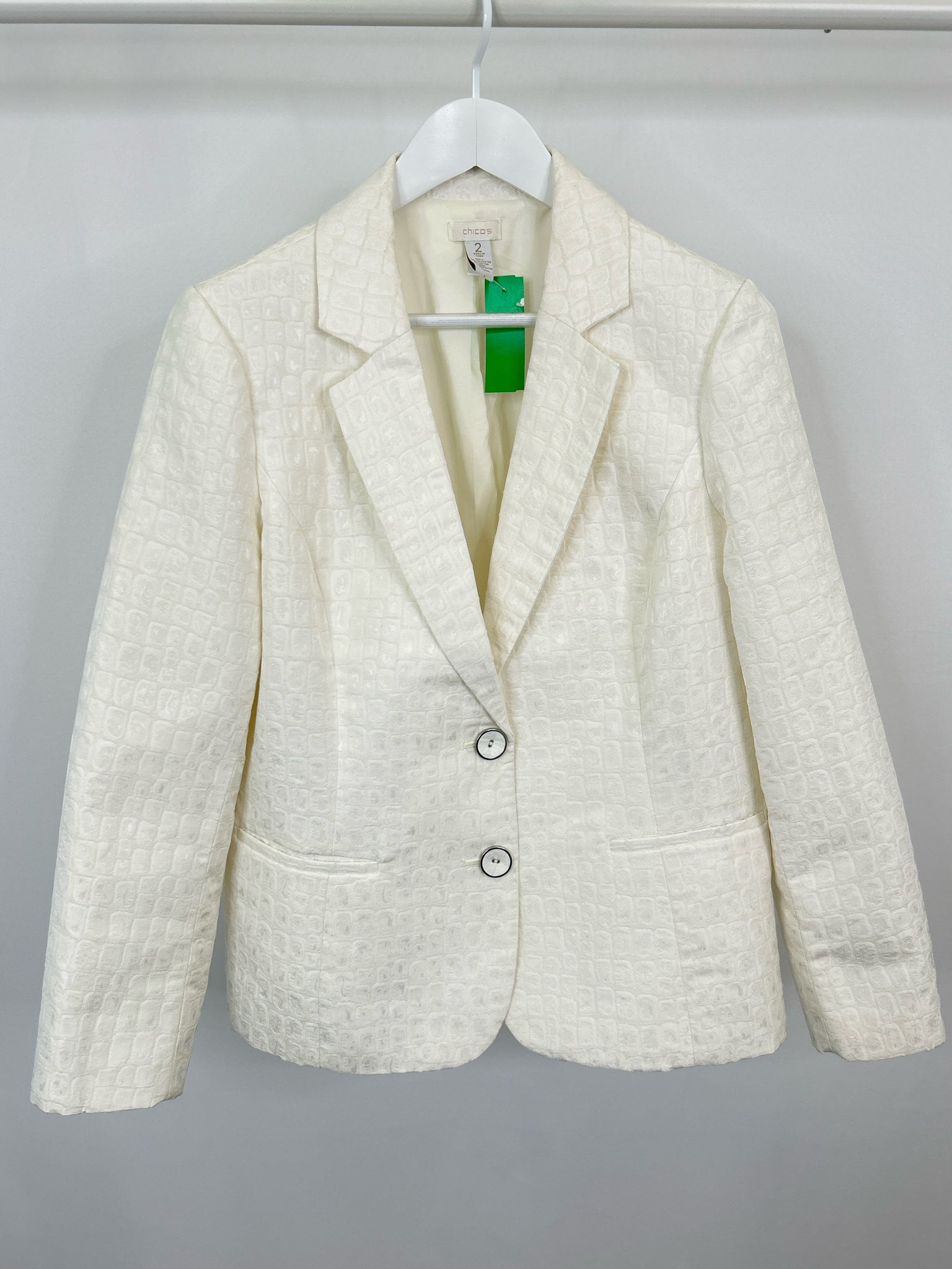 CHICO'S Size 12 White Women Jacket