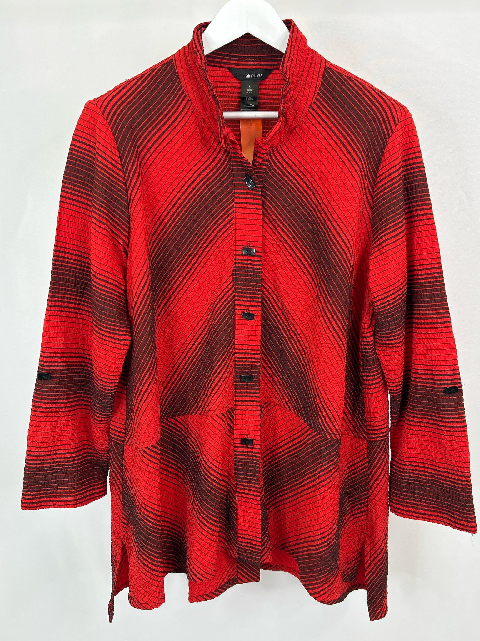 Ali Miles Size L Red and Black Women Jacket